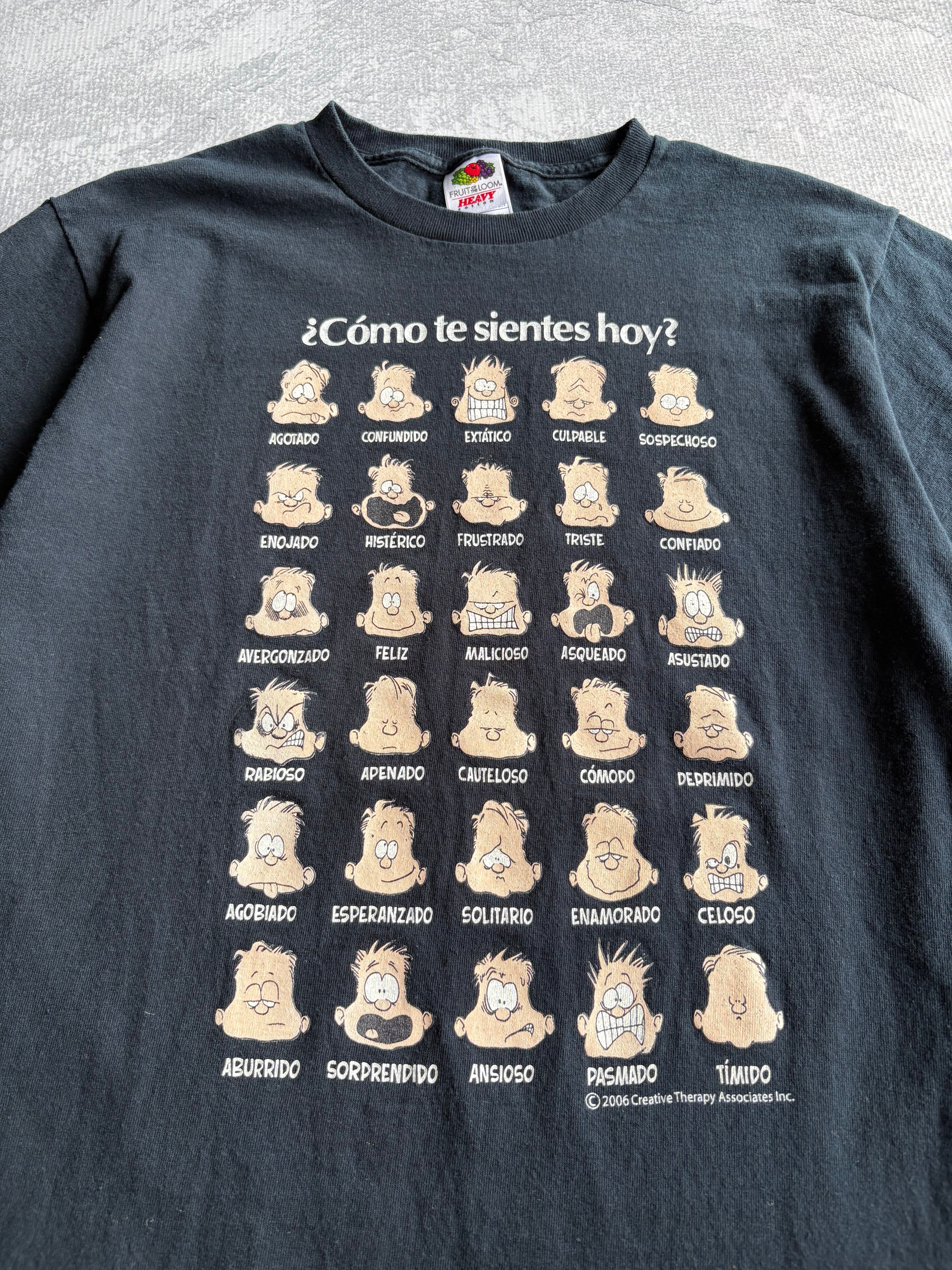 Vintage 2006 ‘Como Te Sientes’ Funny Black Tee Shirt - M