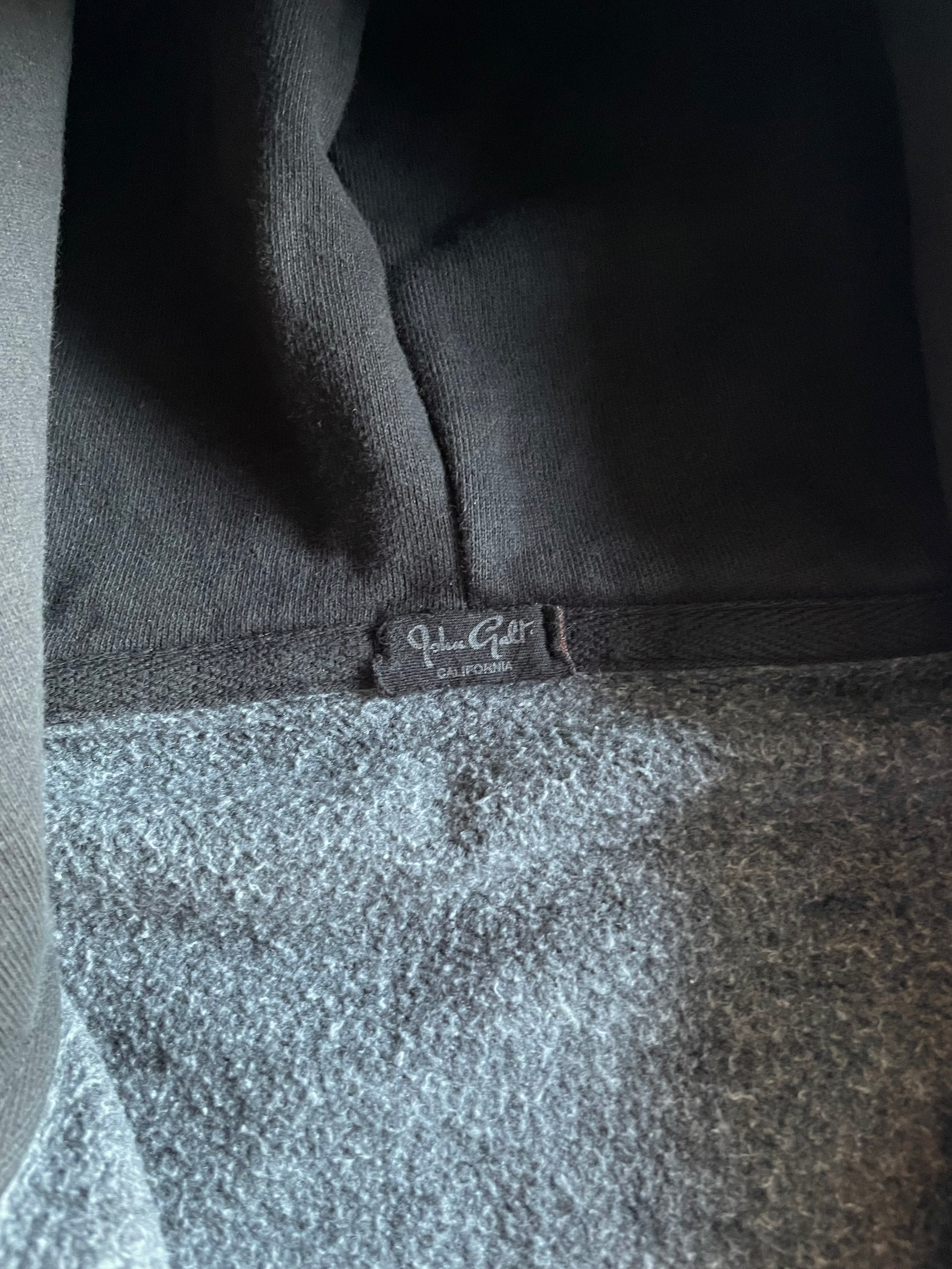 Vintage New York Spellout Black Zip Up Hoodie - L