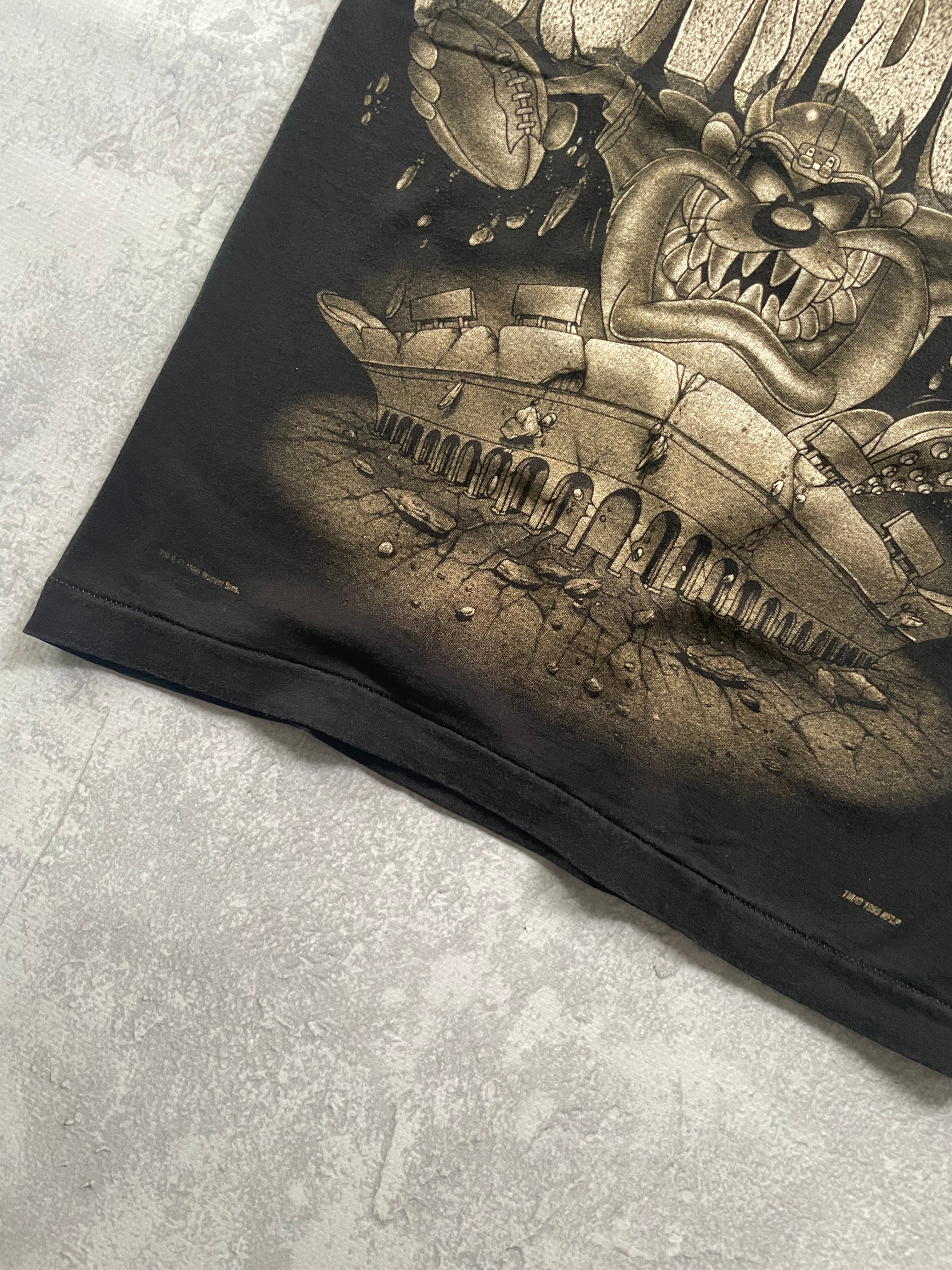 Vintage 90s Dallas Cowboys Taz Looney Tunes Spellout Tee Shirt - M