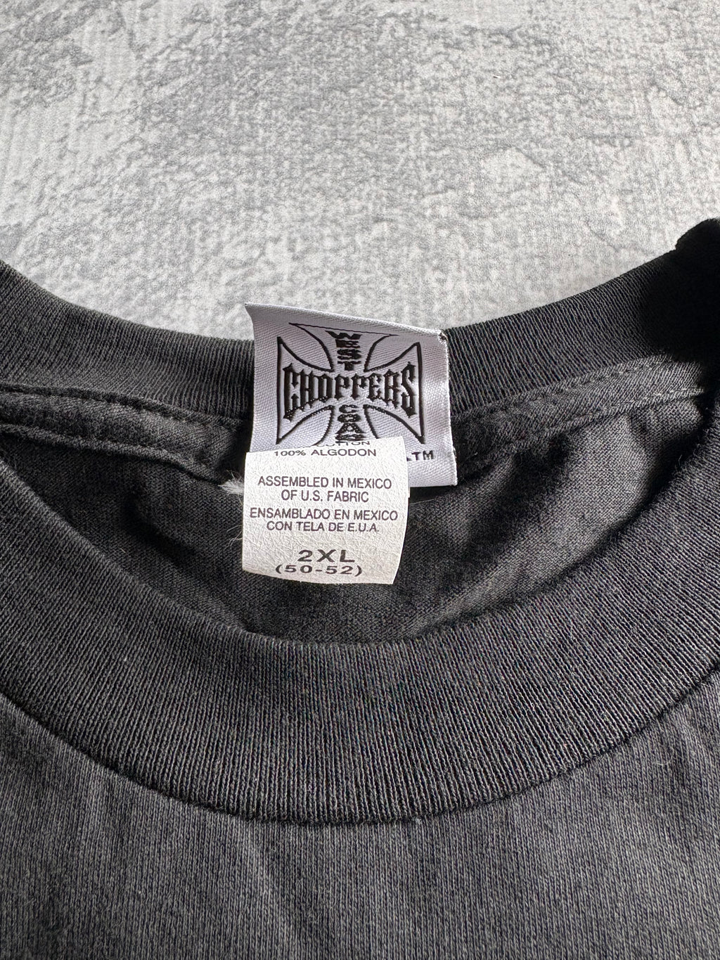 Vintage 90s West Coast Choppers Big Logo Deadstock Black Tee Shirt - XL