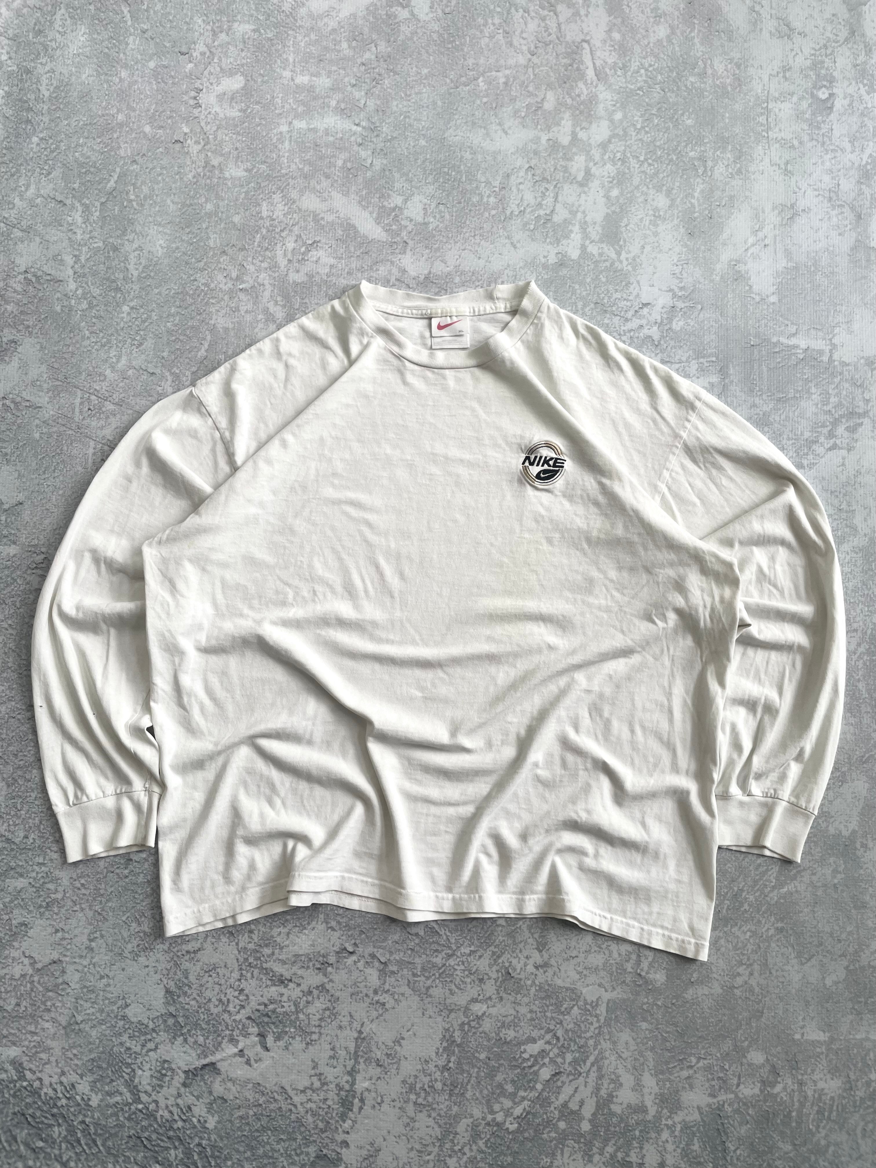 Vintage 90s Nike Swoosh Logo Longsleeve Tee Shirt - XL