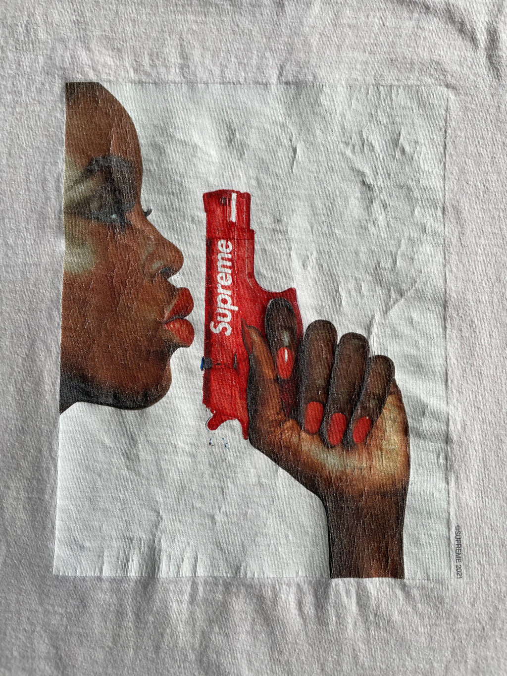 2021 Supreme Water Pistol Natural Tee Shirt - L
