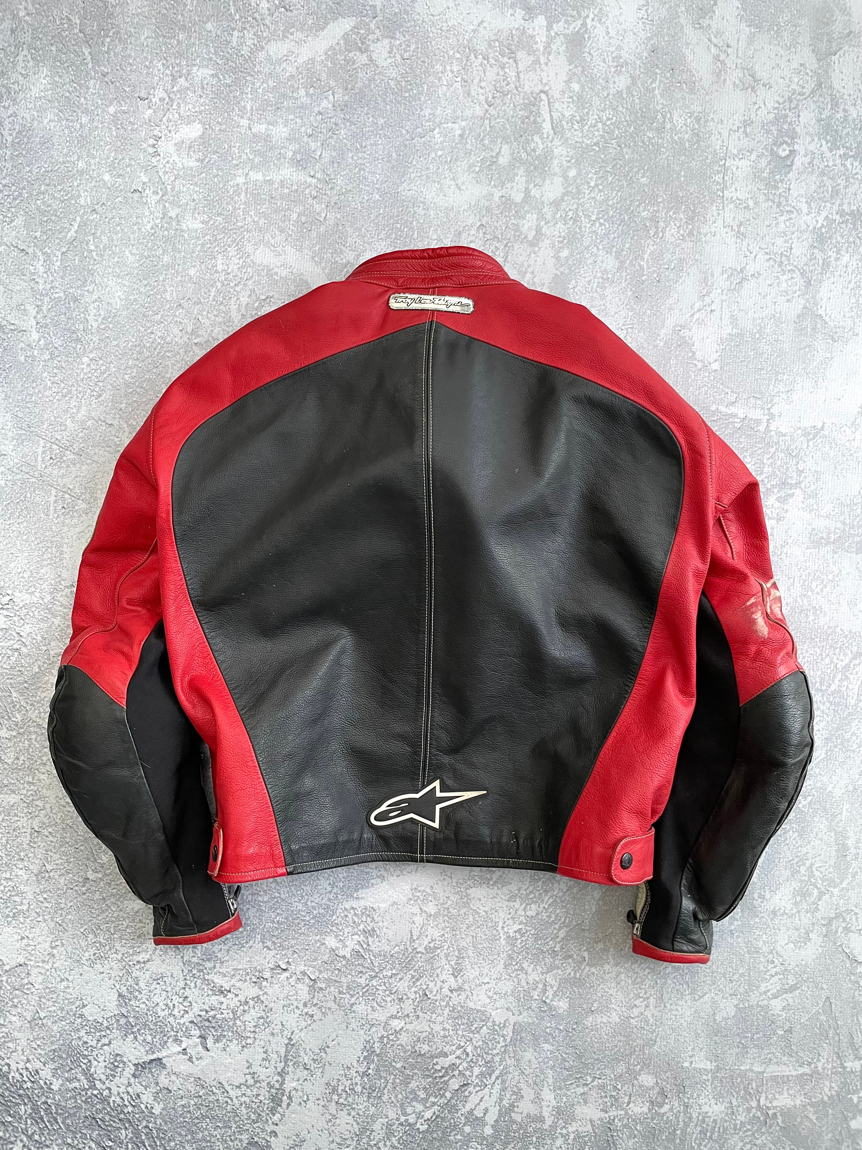 Vintage Alpinestars Leather Motorcycle Distressed Racing Jacket - L