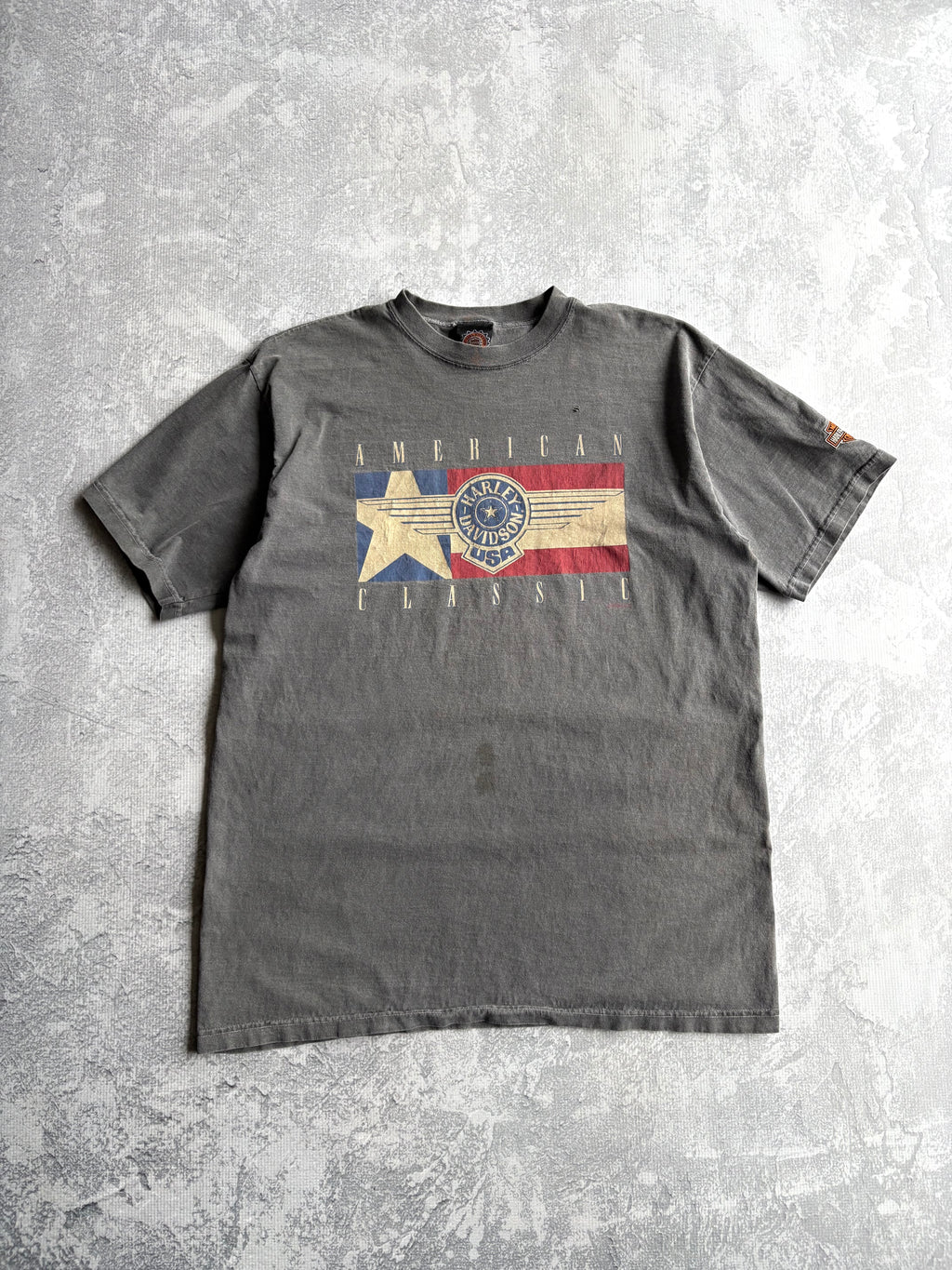 Vintage Harley Davidson American Classic Grey Tee Shirt - L