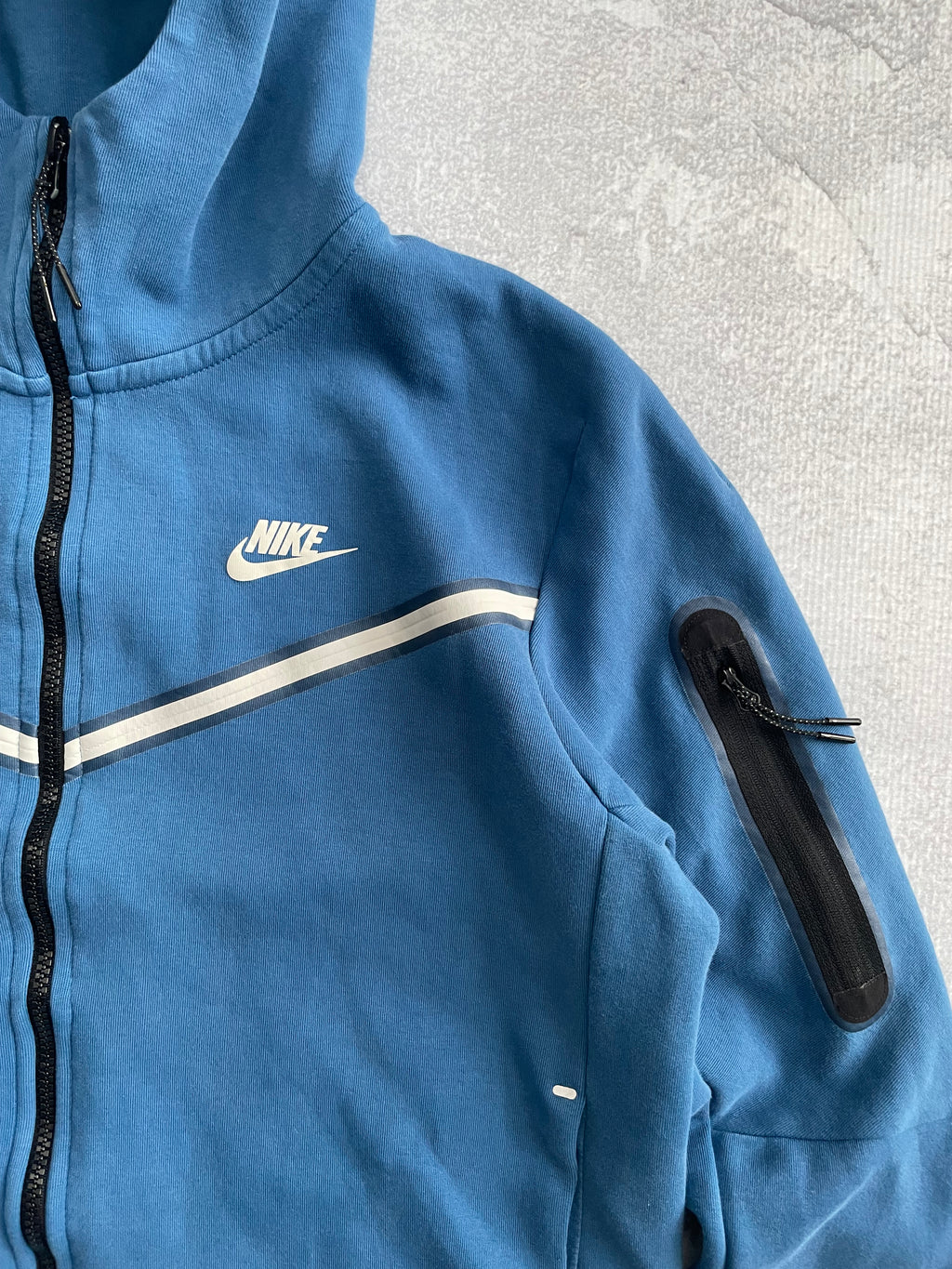Nike Tech Fleece Blue Zip Up Hoodie - M