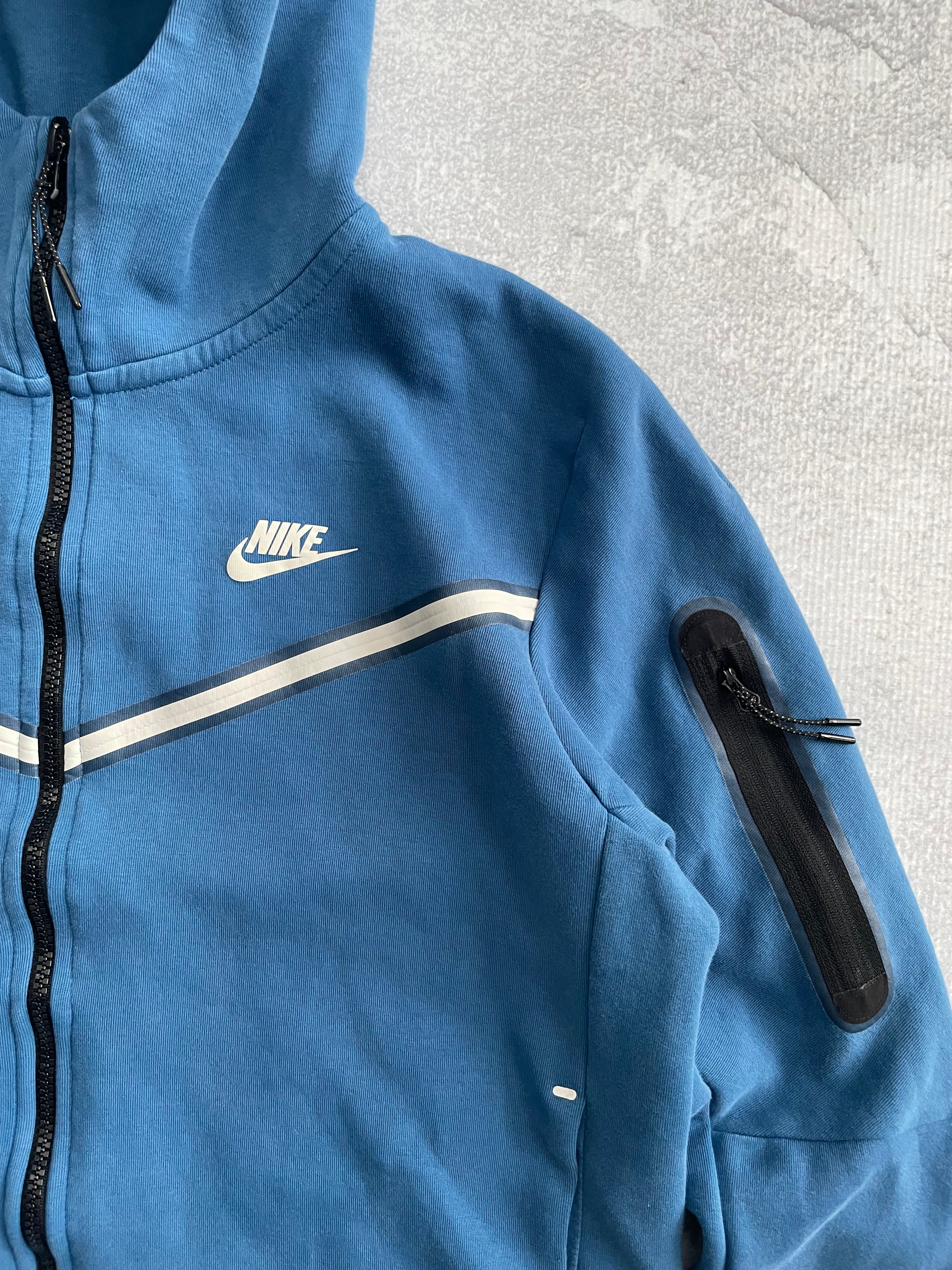 Nike Tech Fleece Blue Zip Up Hoodie - M