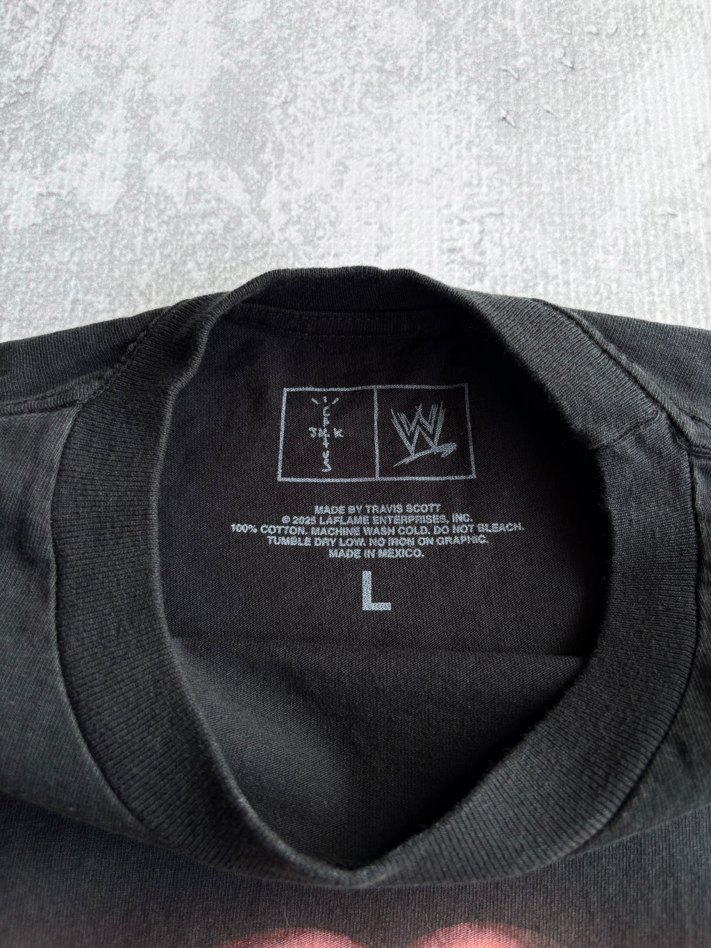 Travis Scott Cactus Jack x WWE Know Your Role The Rock  Tee - L