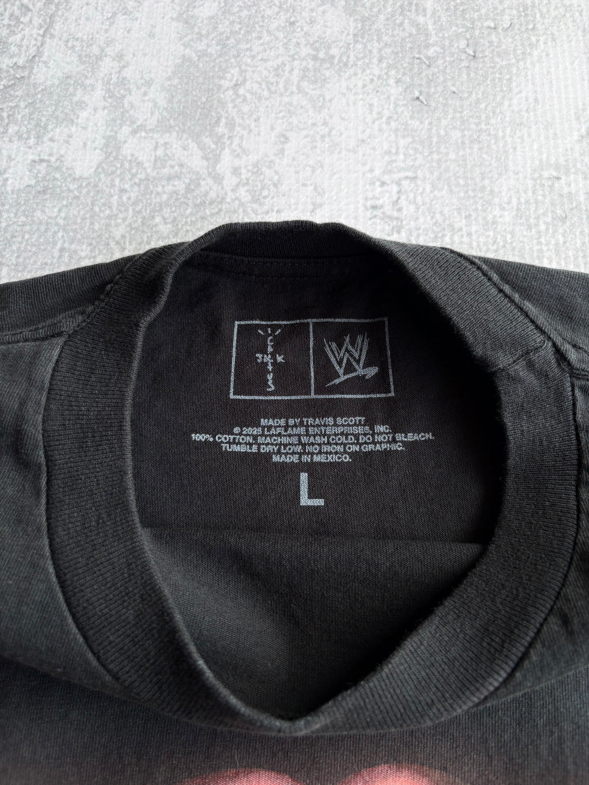 Travis Scott Cactus Jack x WWE Know Your Role The Rock  Tee - L