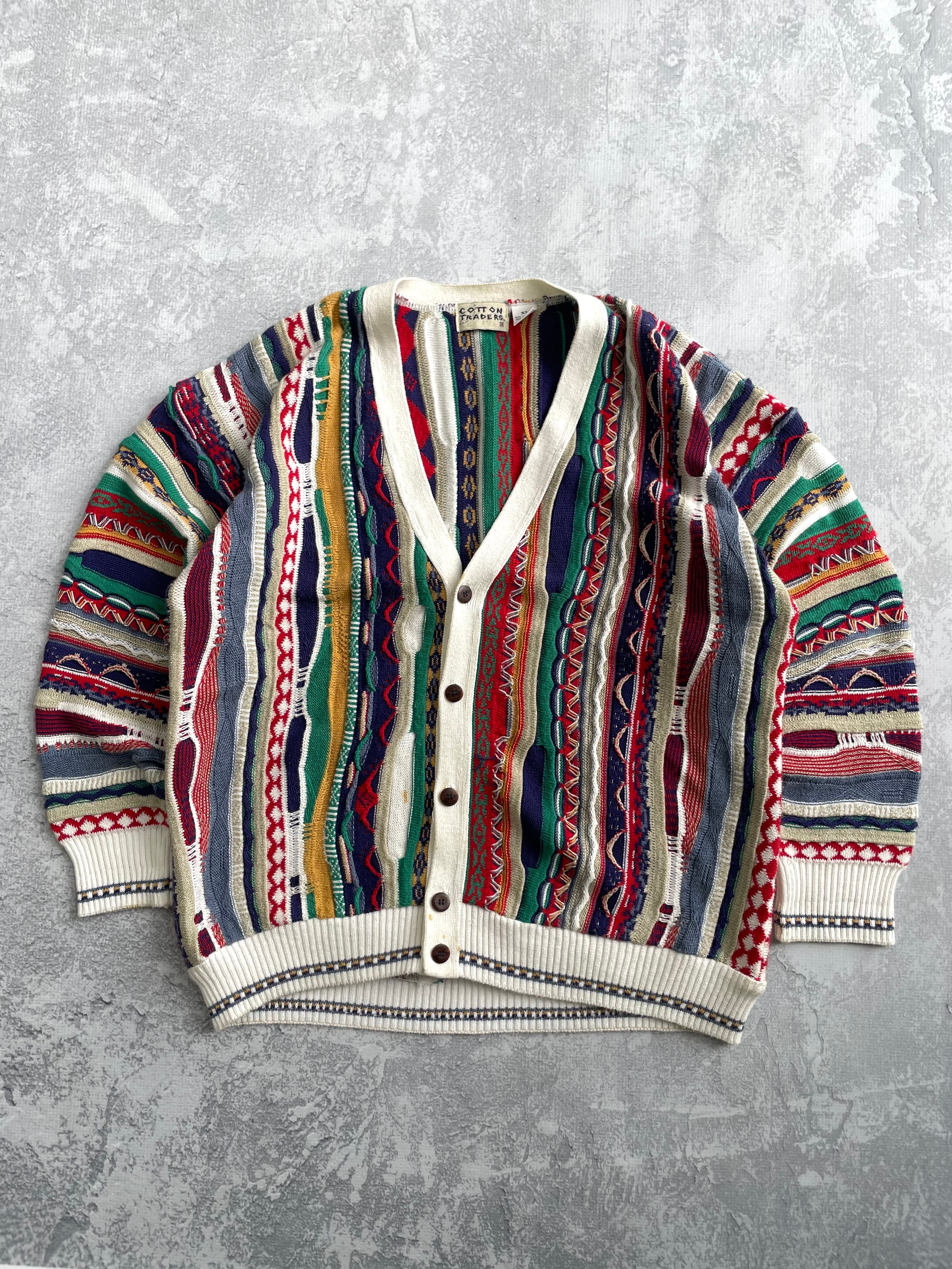 Vintage Cotton Traders Coogi Style Cardigan