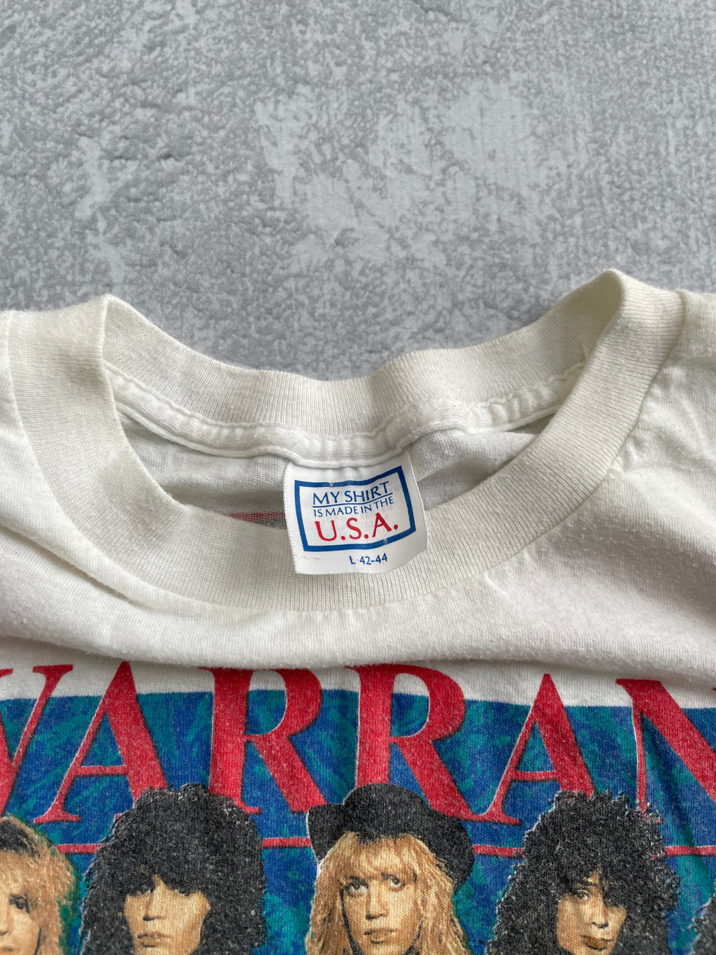 Vintage 1989 Warrant Tour Band Tee Shirt - L