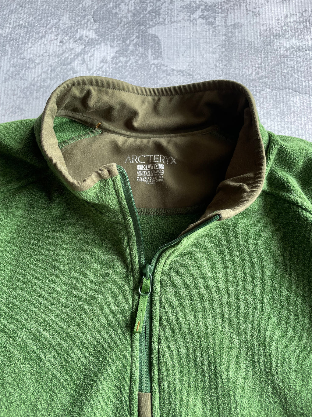 Arc'teryx Endocon Quarter Zip Polartec Green Fleece Sweater -XL