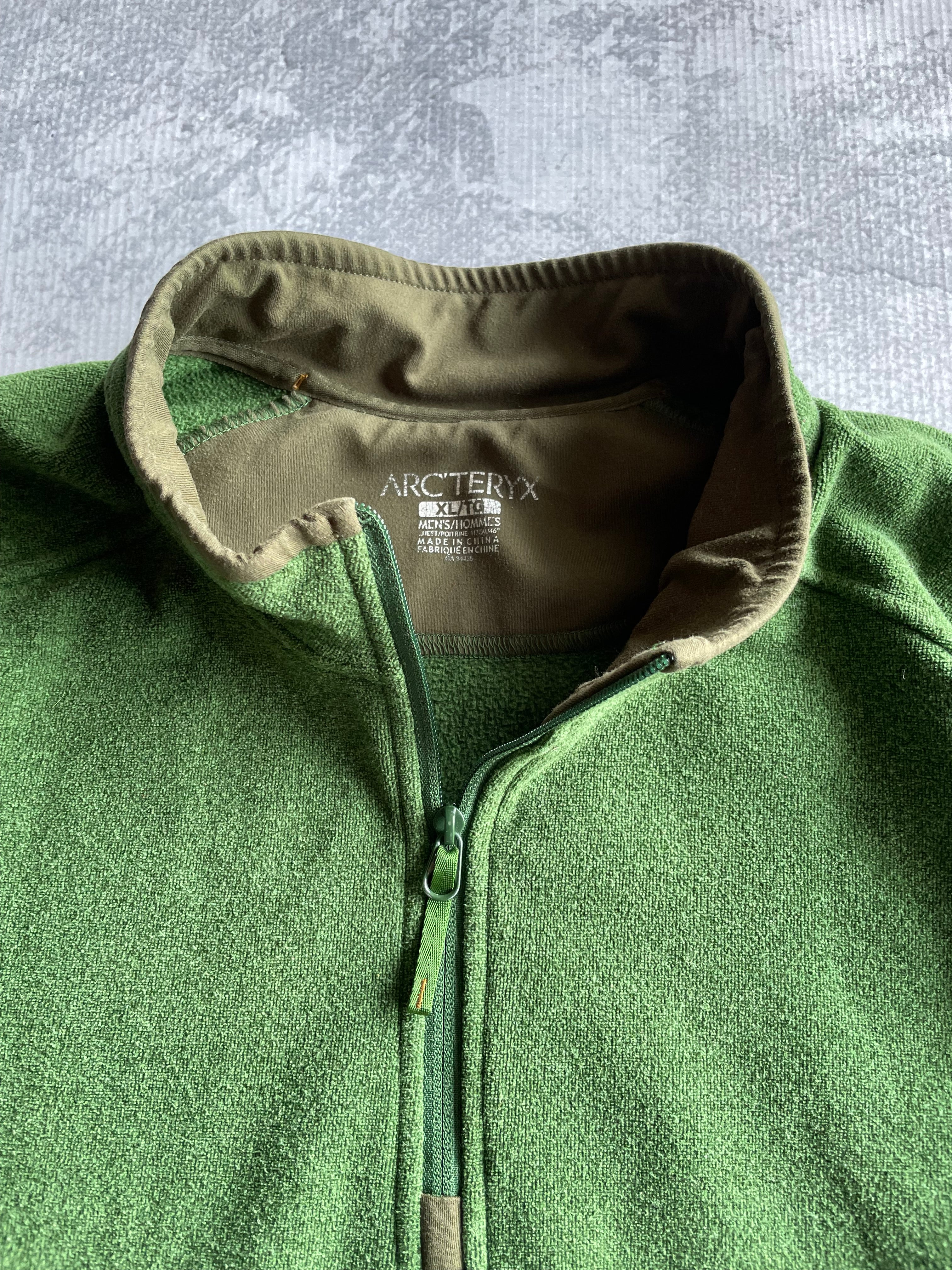 Arc'teryx Endocon Quarter Zip Polartec Green Fleece Sweater -XL