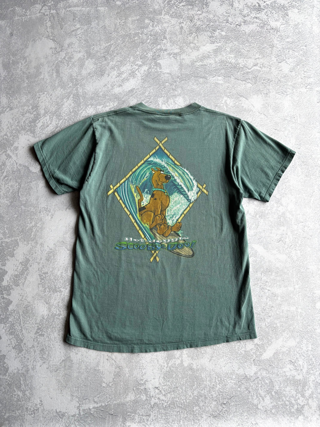 Vintage 2000s Scooby Doo Blue Surf Tee Shirt - L