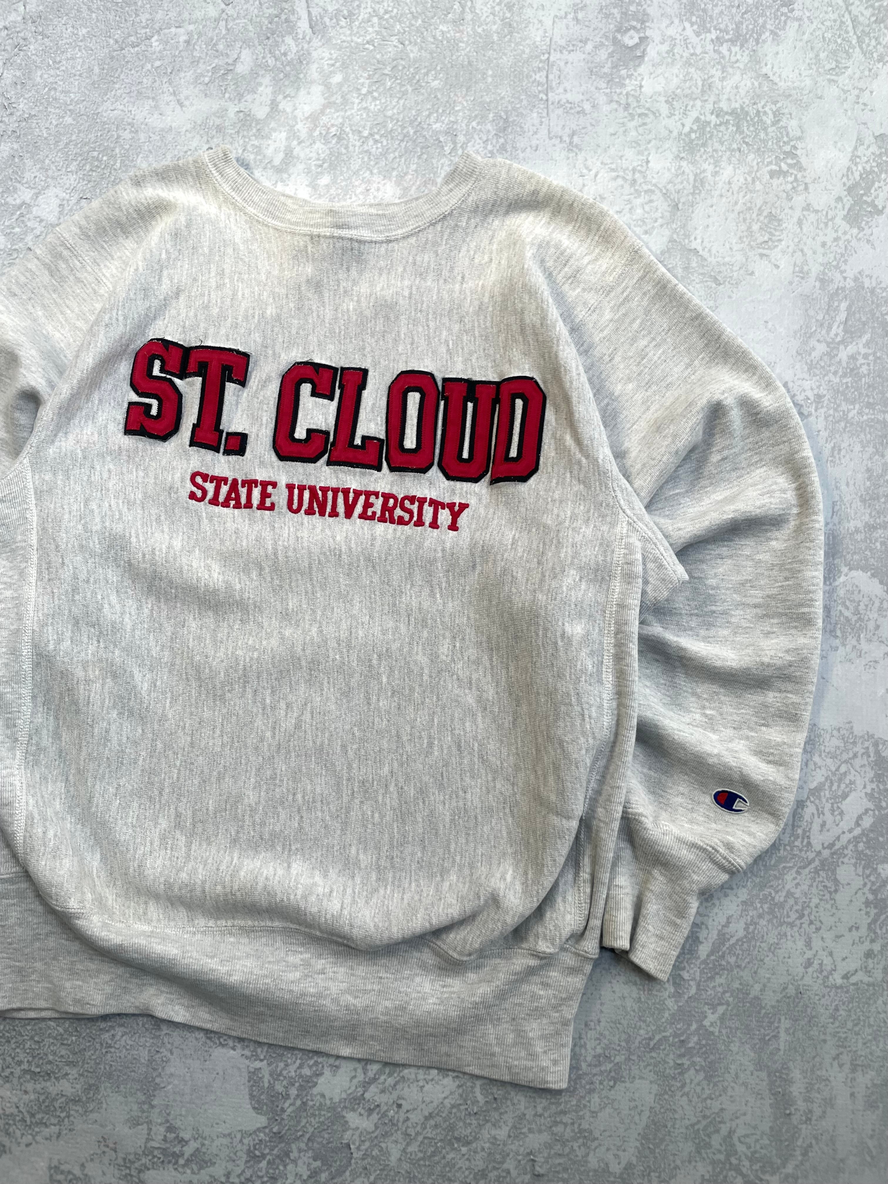 Vintage 90s St Cloud State Champion Reverse Weave Sweatshirt - L