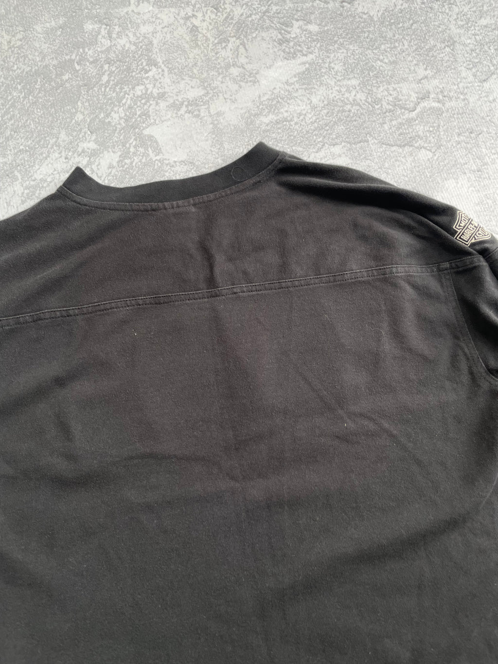 Vintage 2000s Harley Davidson Spellout V-neck Tee Shirt - XL