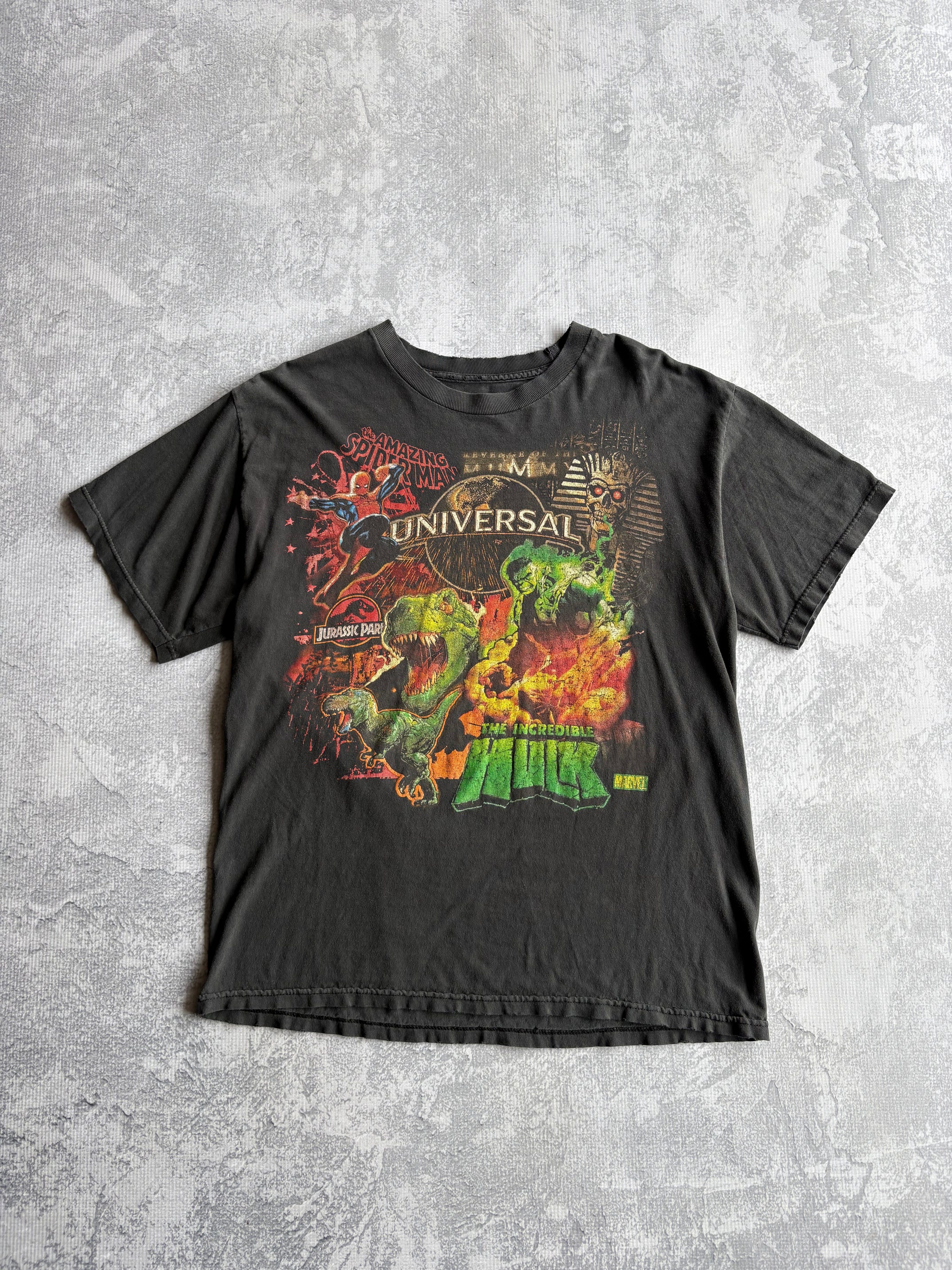 Vintage Universal Studios Spider Man Hulk Mummy Tee Shirt - L