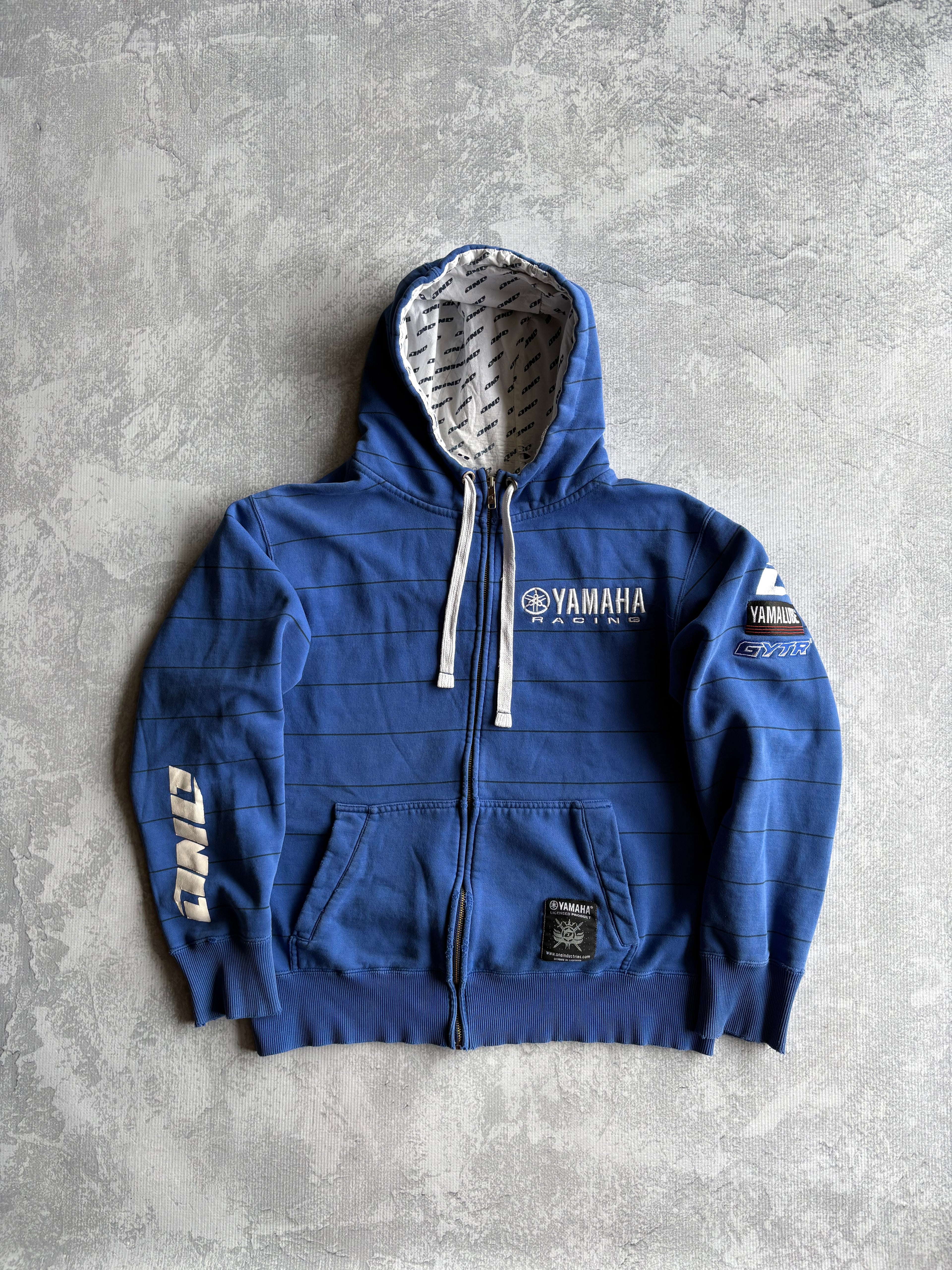 Y2k Yamaha Motorcycle Racing Zip Up Hoodie - M