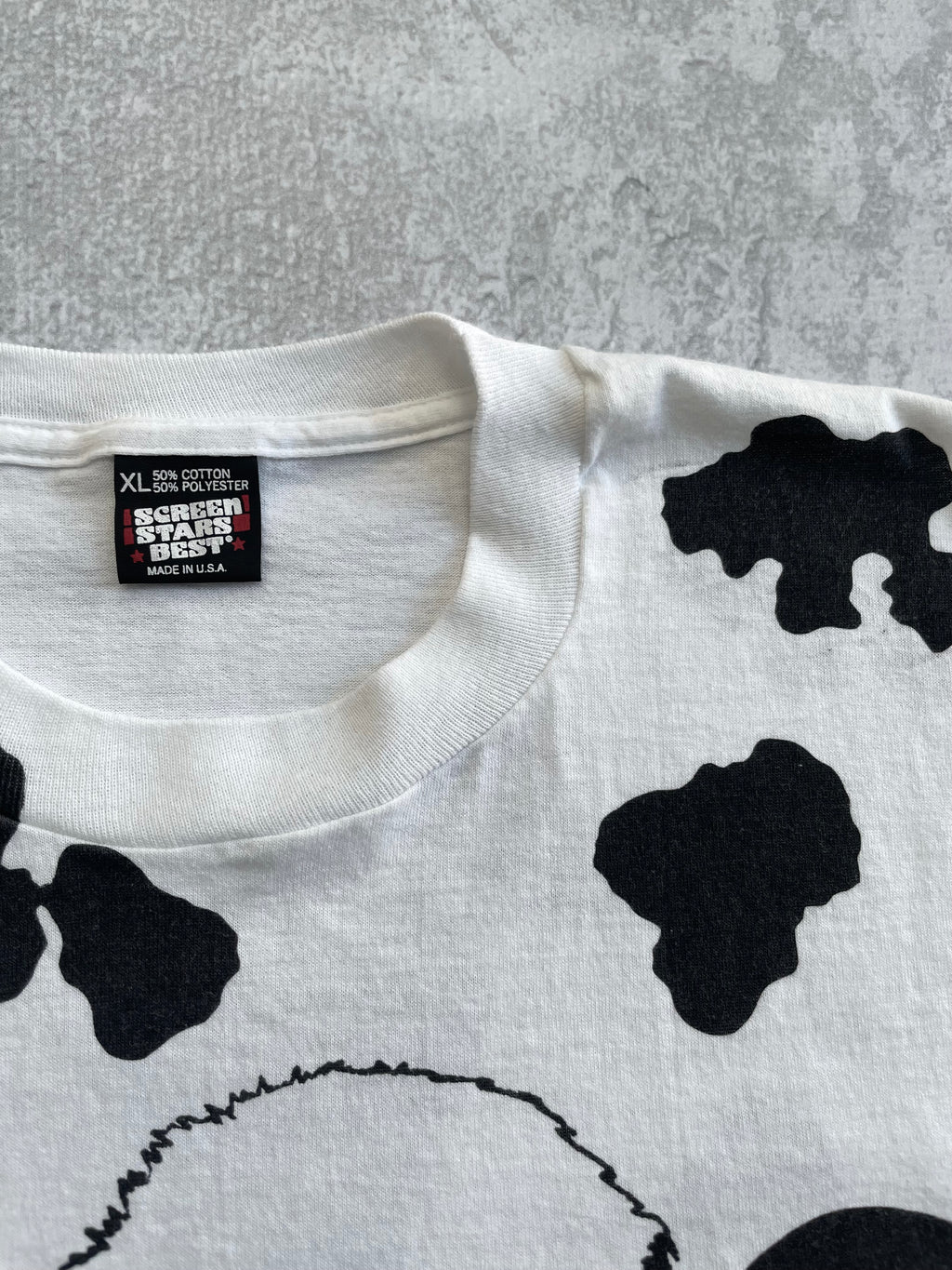 Vintage 90s Cow All Over Print Tee Shirt - XL