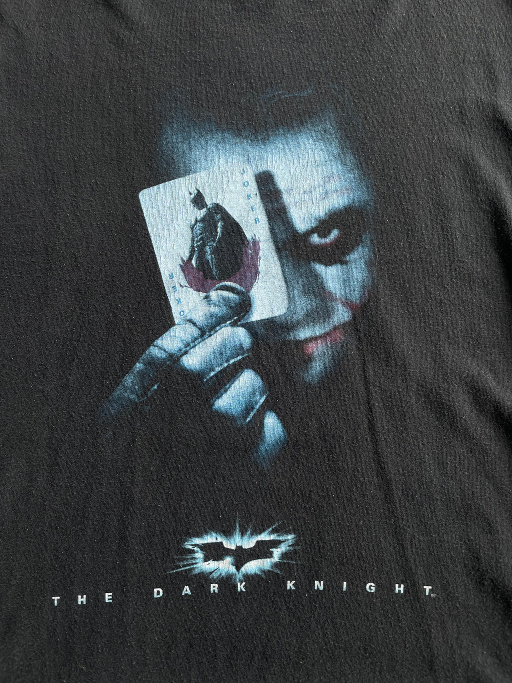 Vintage The Dark Knight Joker Card Movie Promo Tee Shirt - M