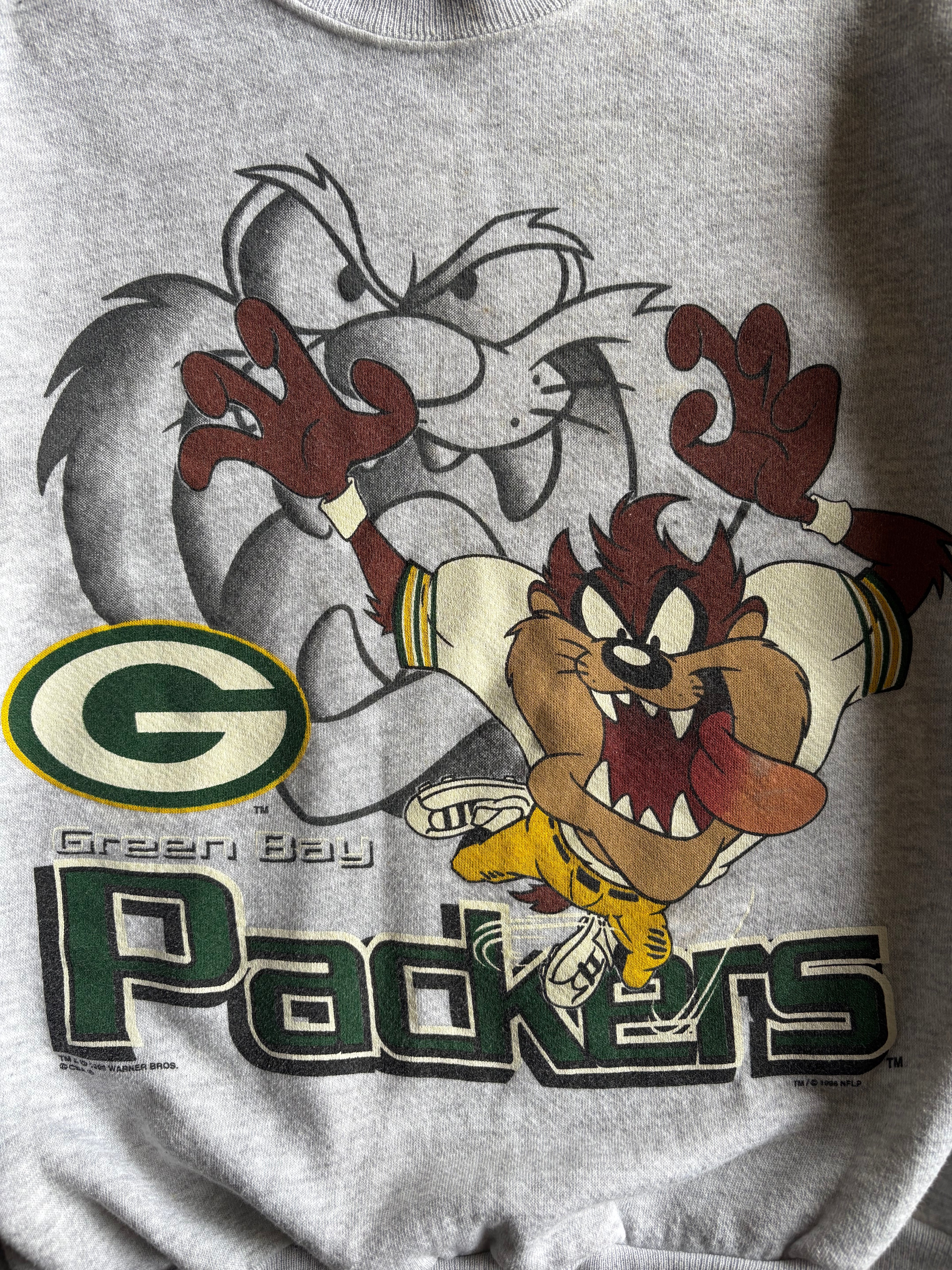 Vintage 1996 Green Bay Packers Taz NFL Sweater - M