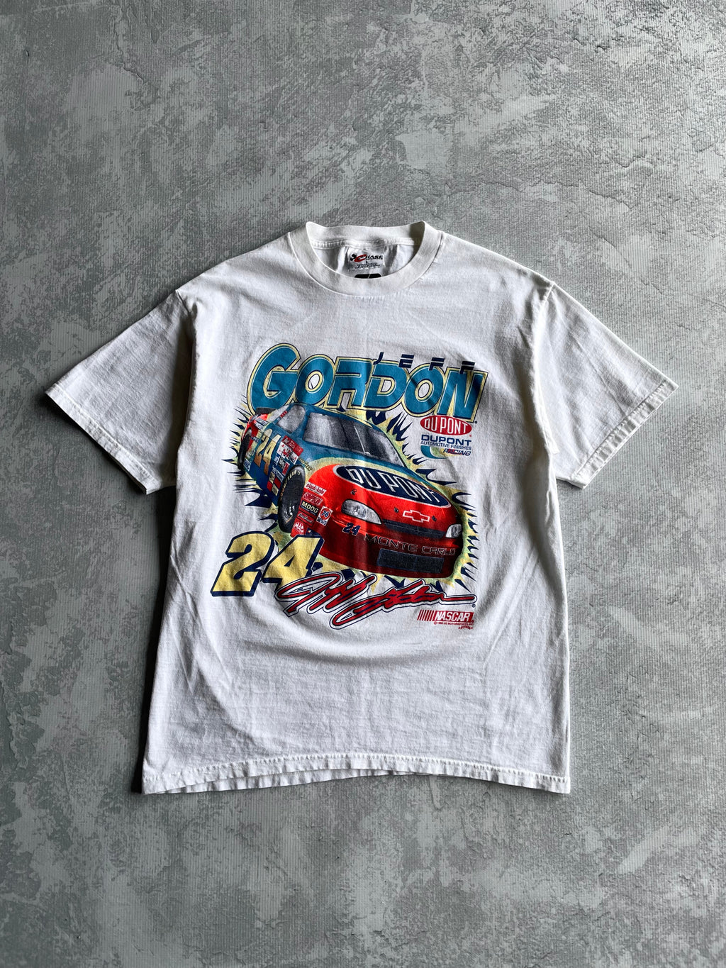 Vintage 90s Jeff Gordon NASCAR Dupont Car Racing Tee Shirt - L