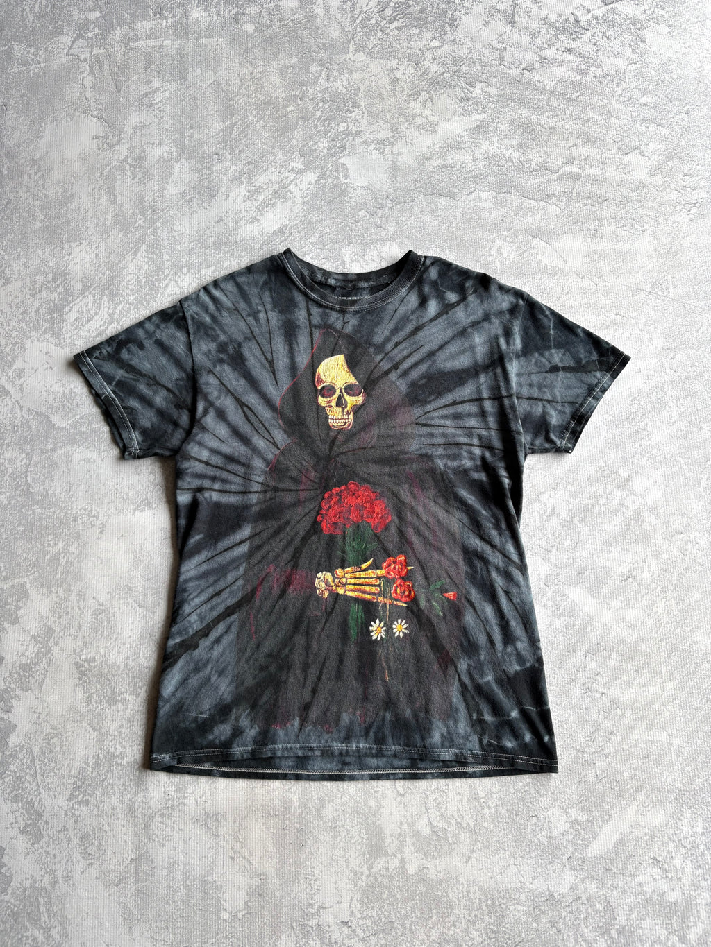 2013 Kanye West Yeezus Europe Tour Merch Reaper Tie Dye Tee Shirt - M
