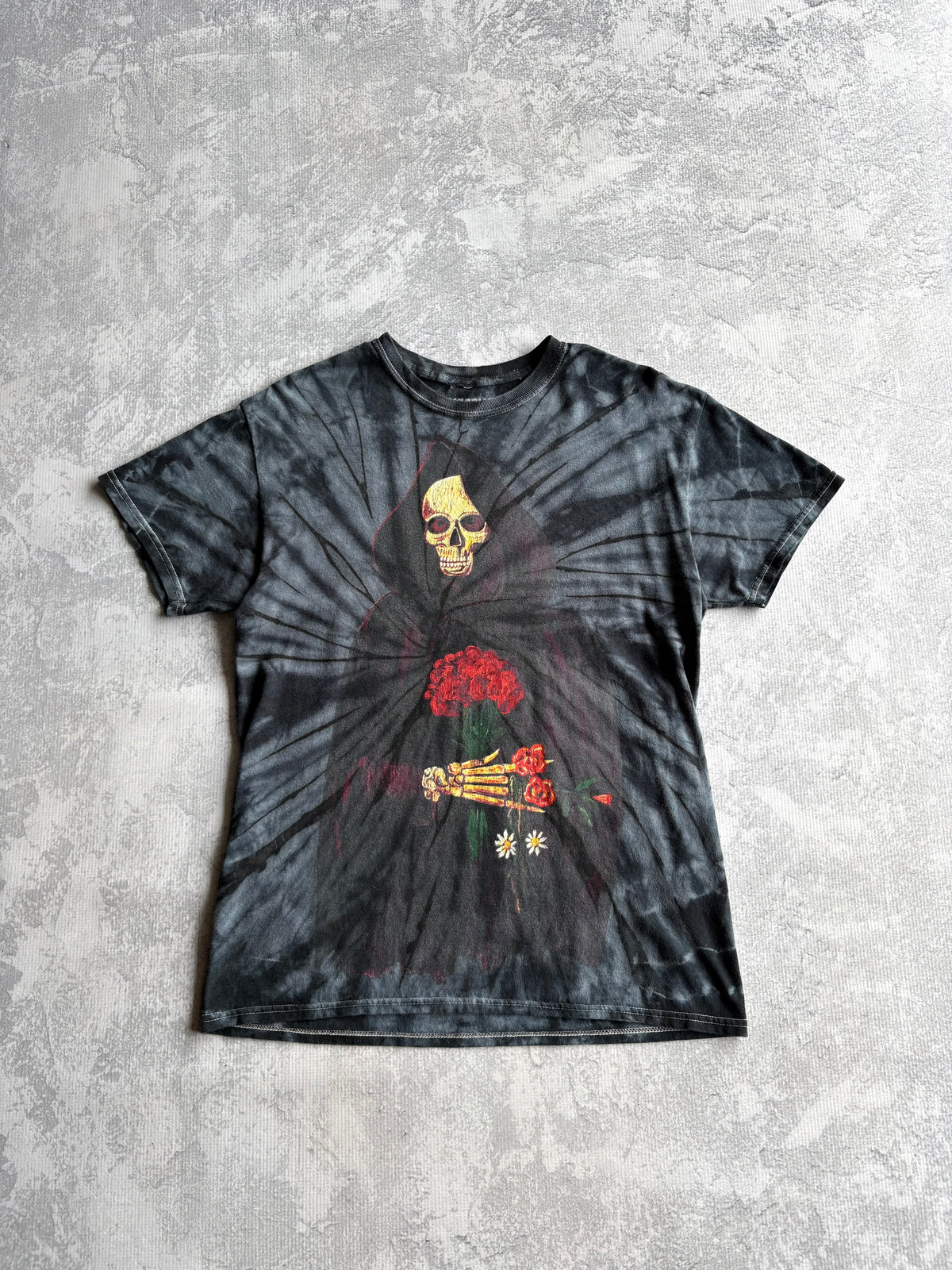 2013 Kanye West Yeezus Europe Tour Merch Reaper Tie Dye Tee Shirt - M