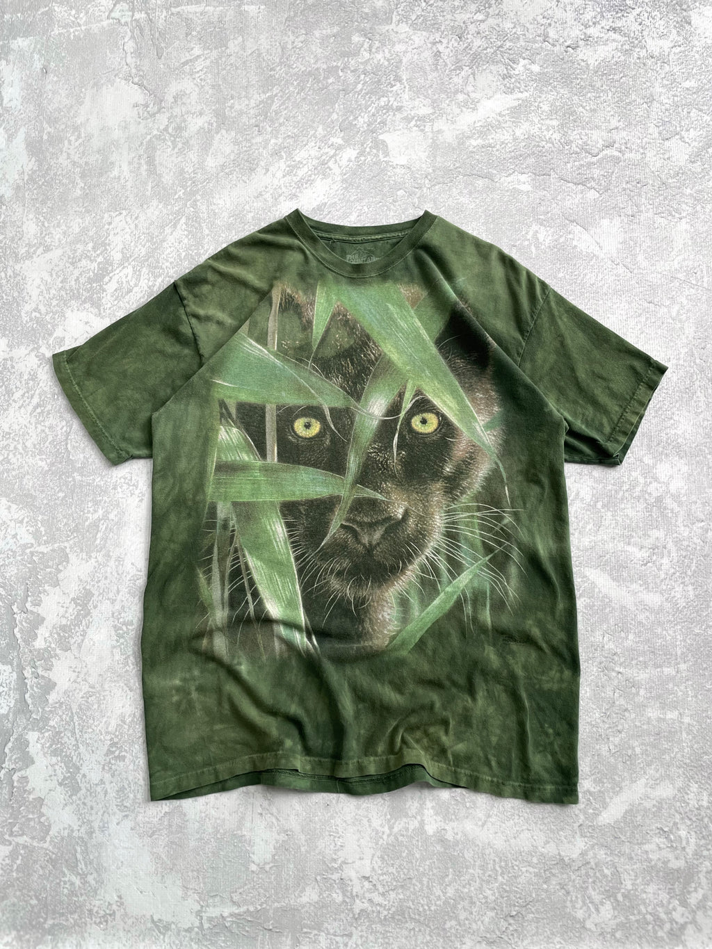Vintage The Mountain Panther Tie Dye Green Tee Shirt - XL