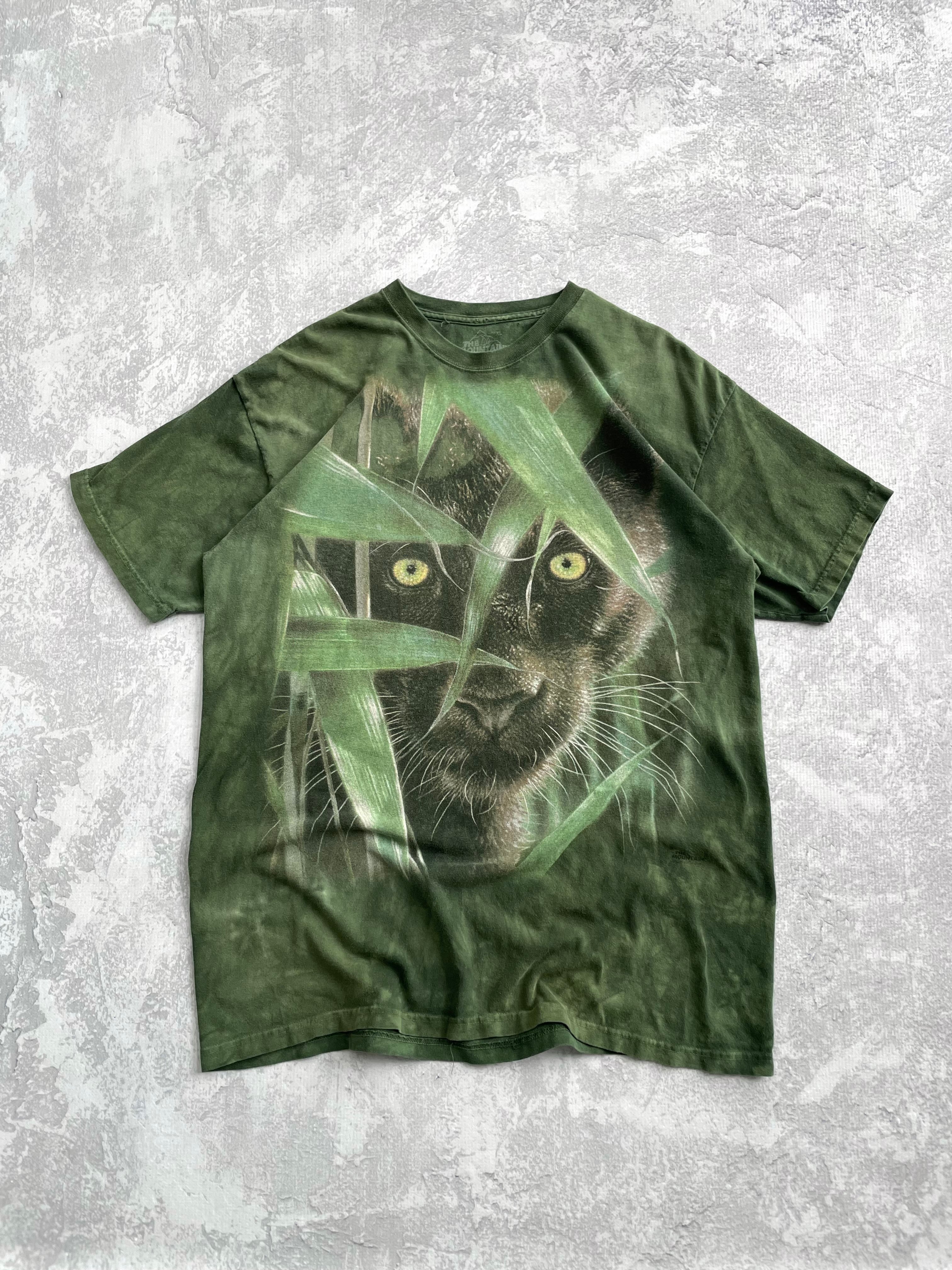 Vintage The Mountain Panther Tie Dye Green Tee Shirt - XL