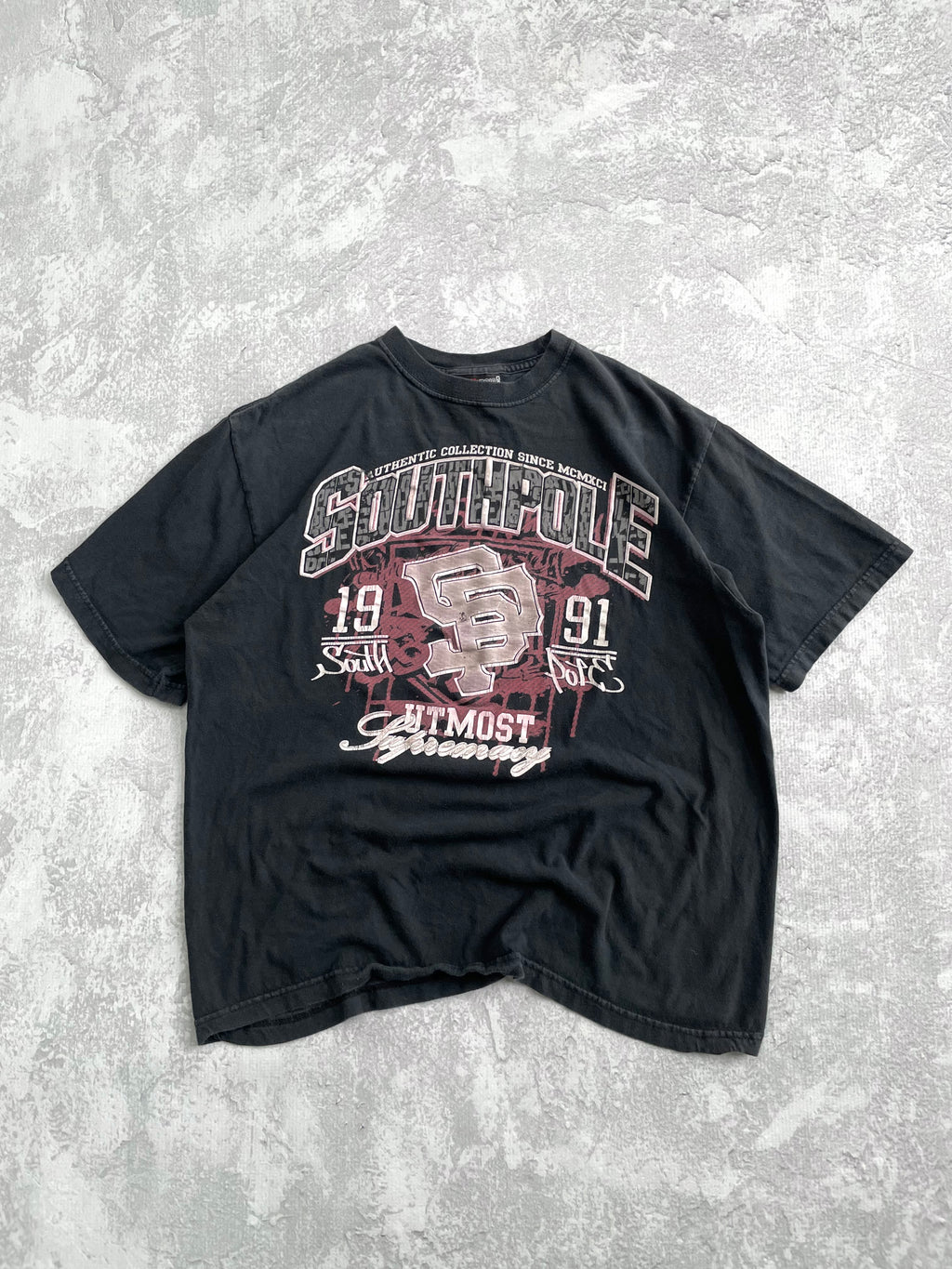 2000s Y2k Southpole Spellout Graffiti Tee Shirt - L