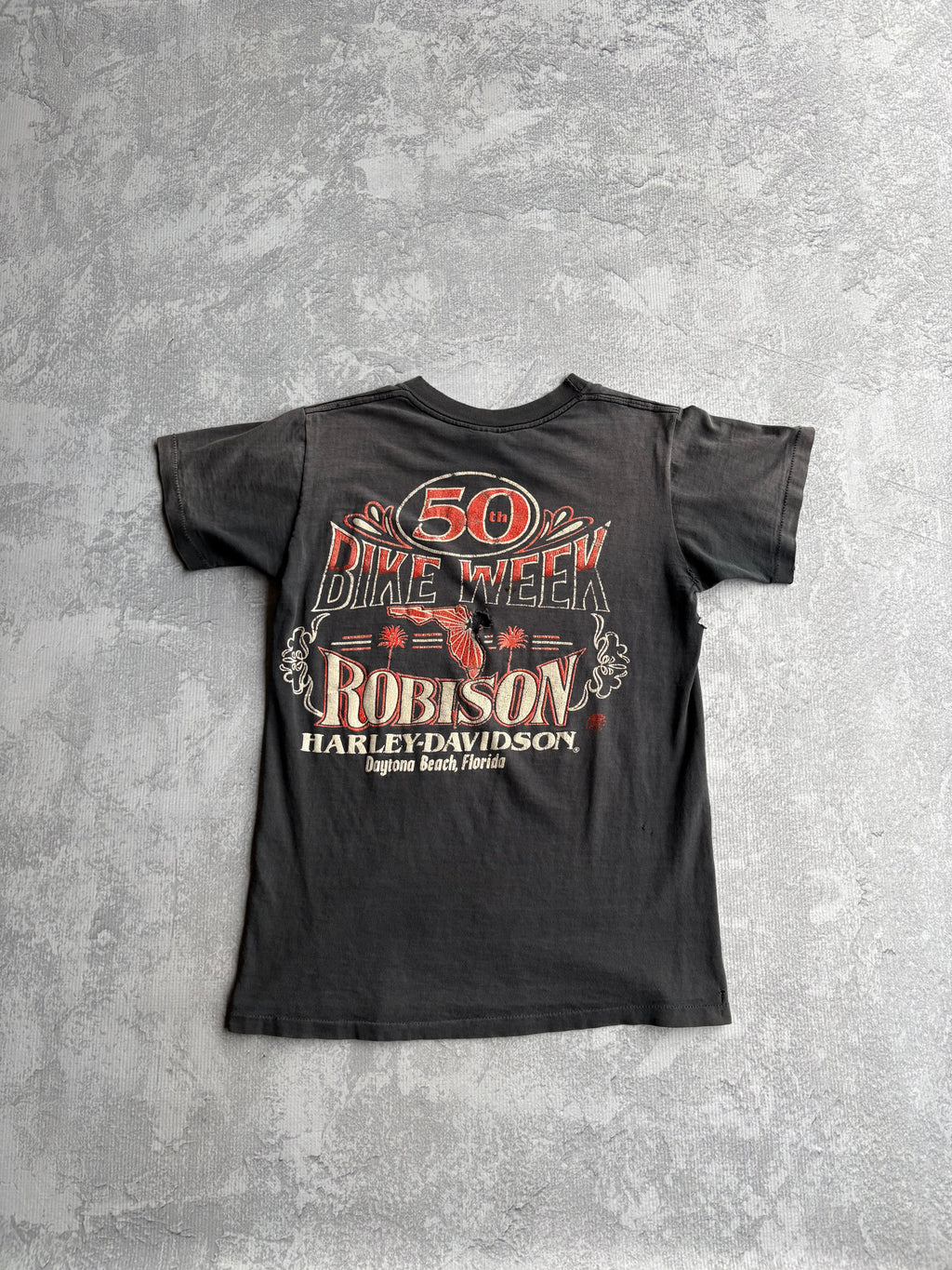 Vintage 1991 Harley Davidson Daytona Bike Week Thrashed Tee Shirt - S