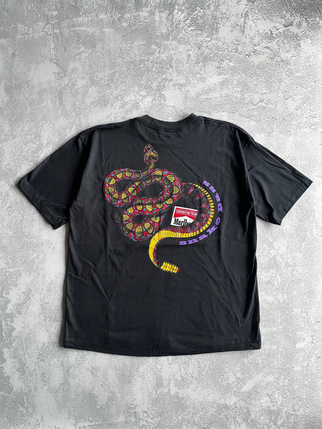 Vintage Rare 1990s Marlboro Snake Pass Tee Shirt - XL
