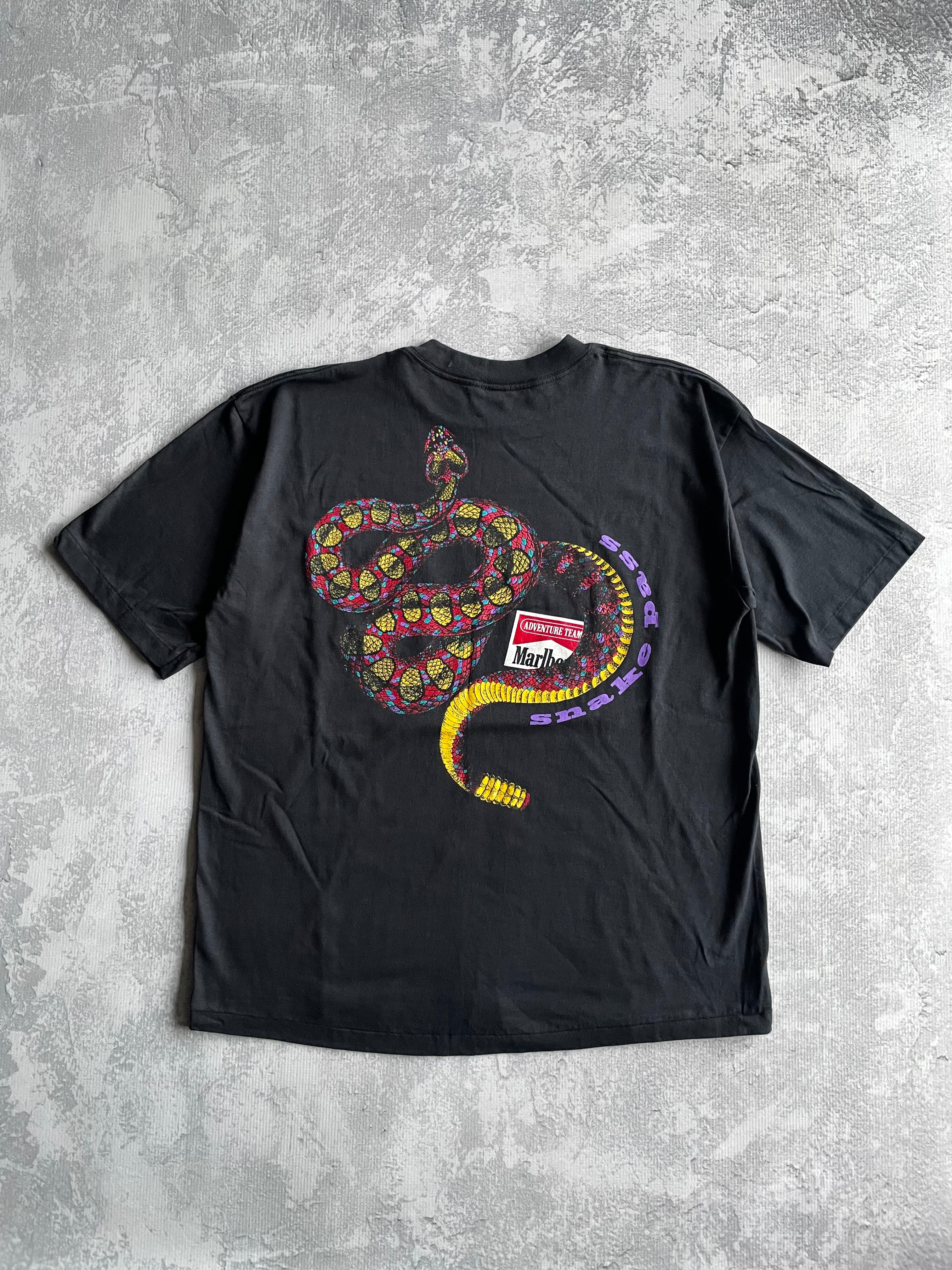 Vintage Rare 1990s Marlboro Snake Pass Tee Shirt - XL