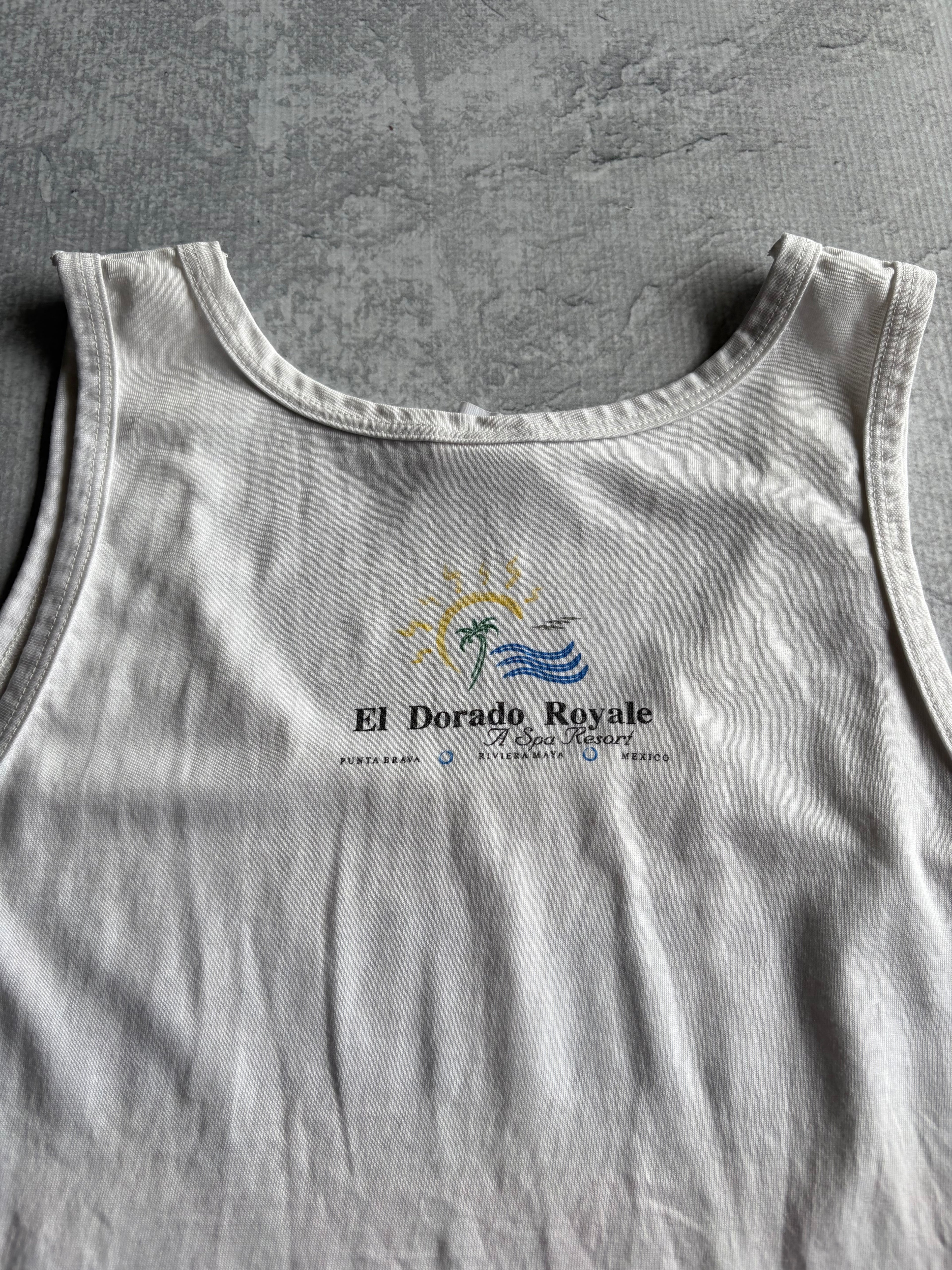 Vintage 90s Bad Dog Tequila Funny Comedy White Tank Top - L