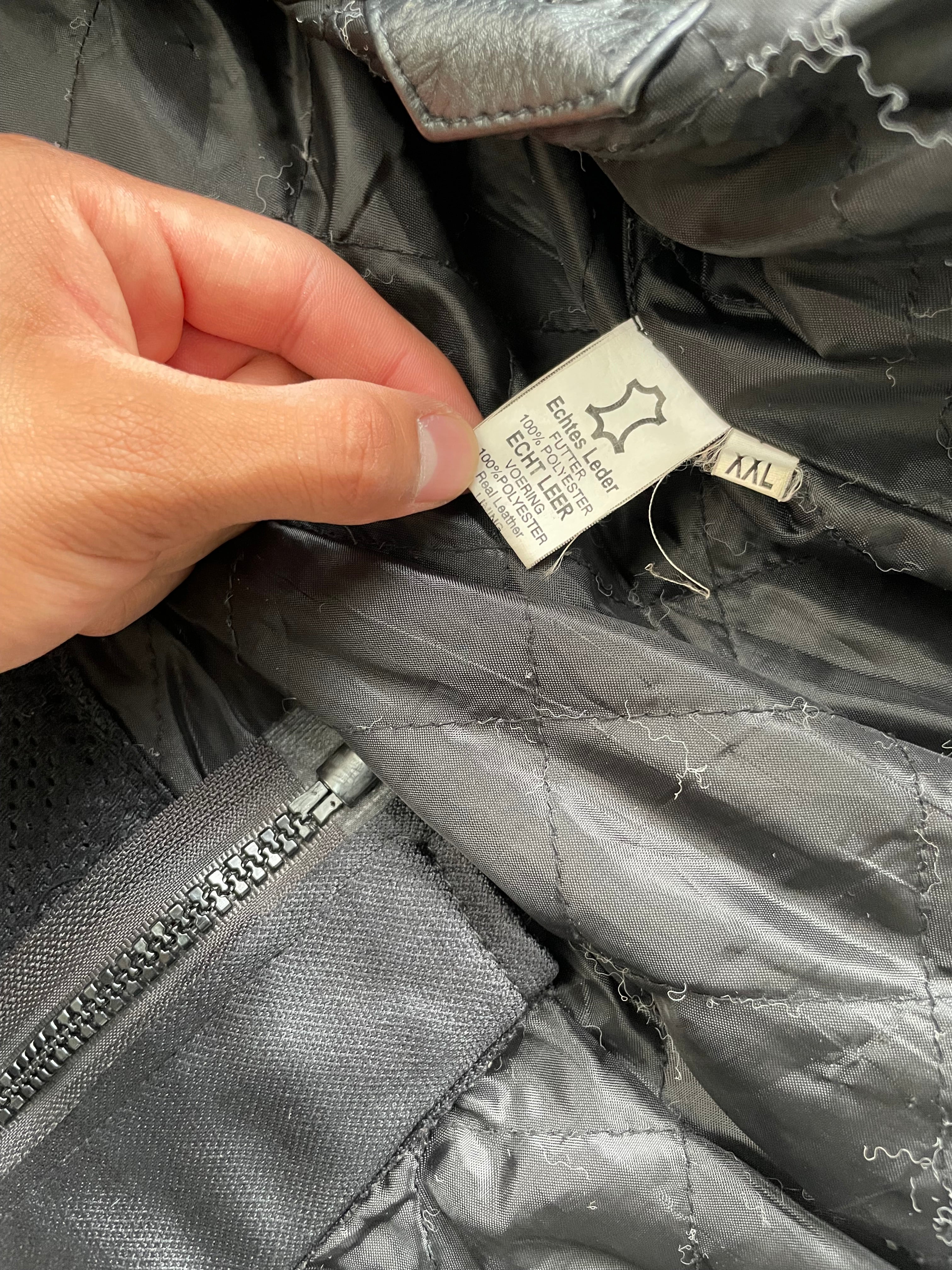 Vintage Honda Racing Leather Biker Boxy Jacket - L