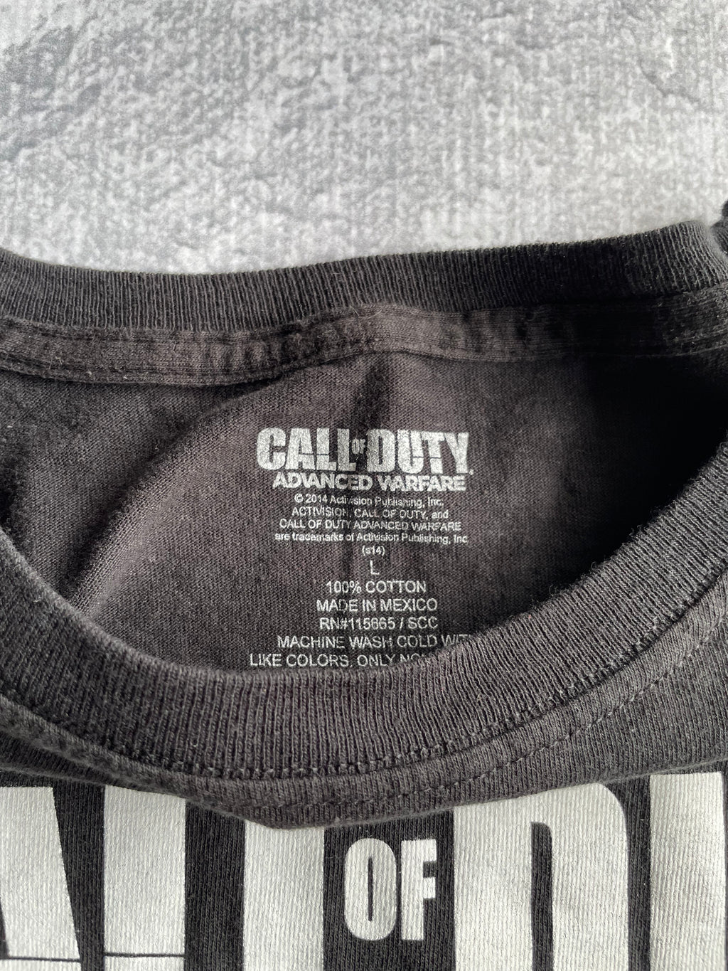 Call of Duty Advanced Warfare Video Game Promo Black Tee Shirt - L