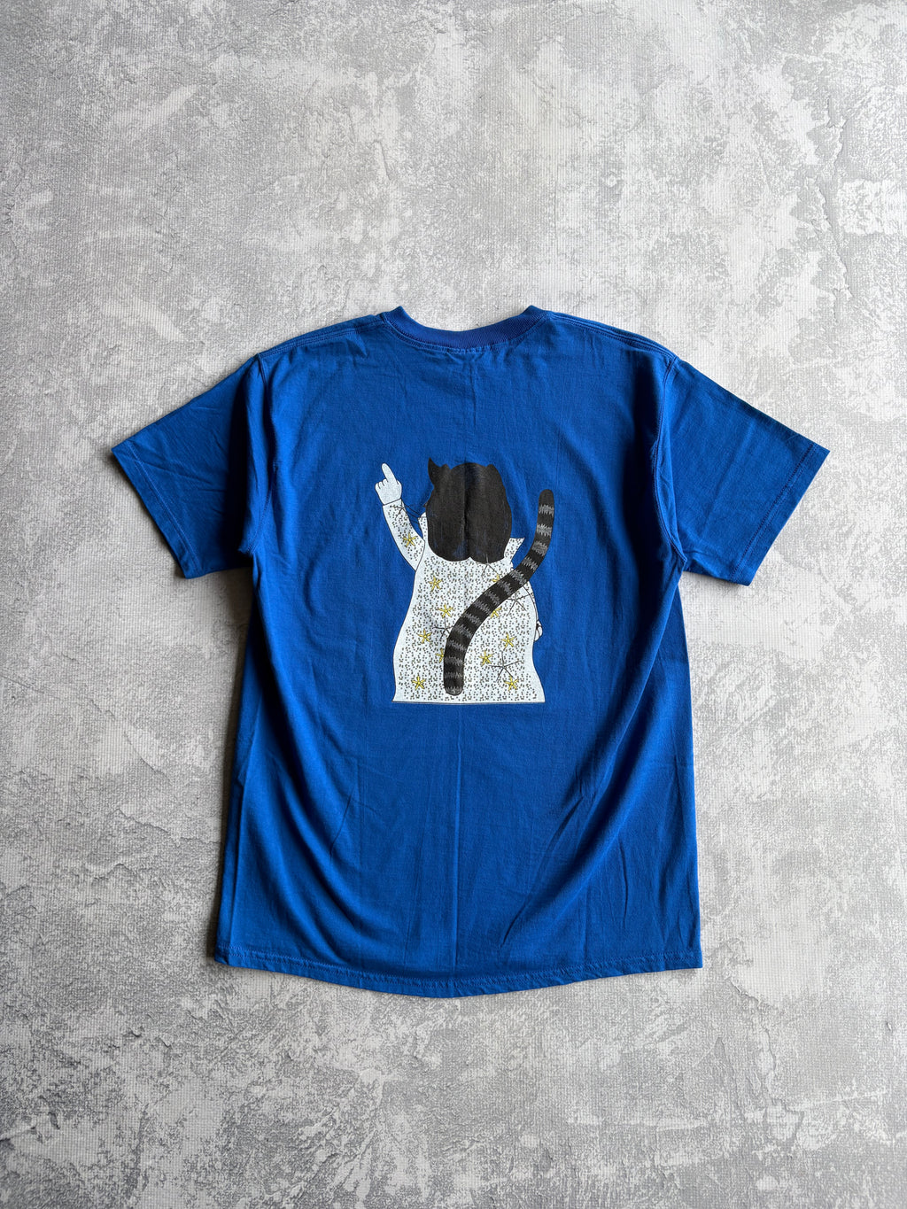 Vintage 90s Elvis Presley Cat Blue Tee Shirt - L