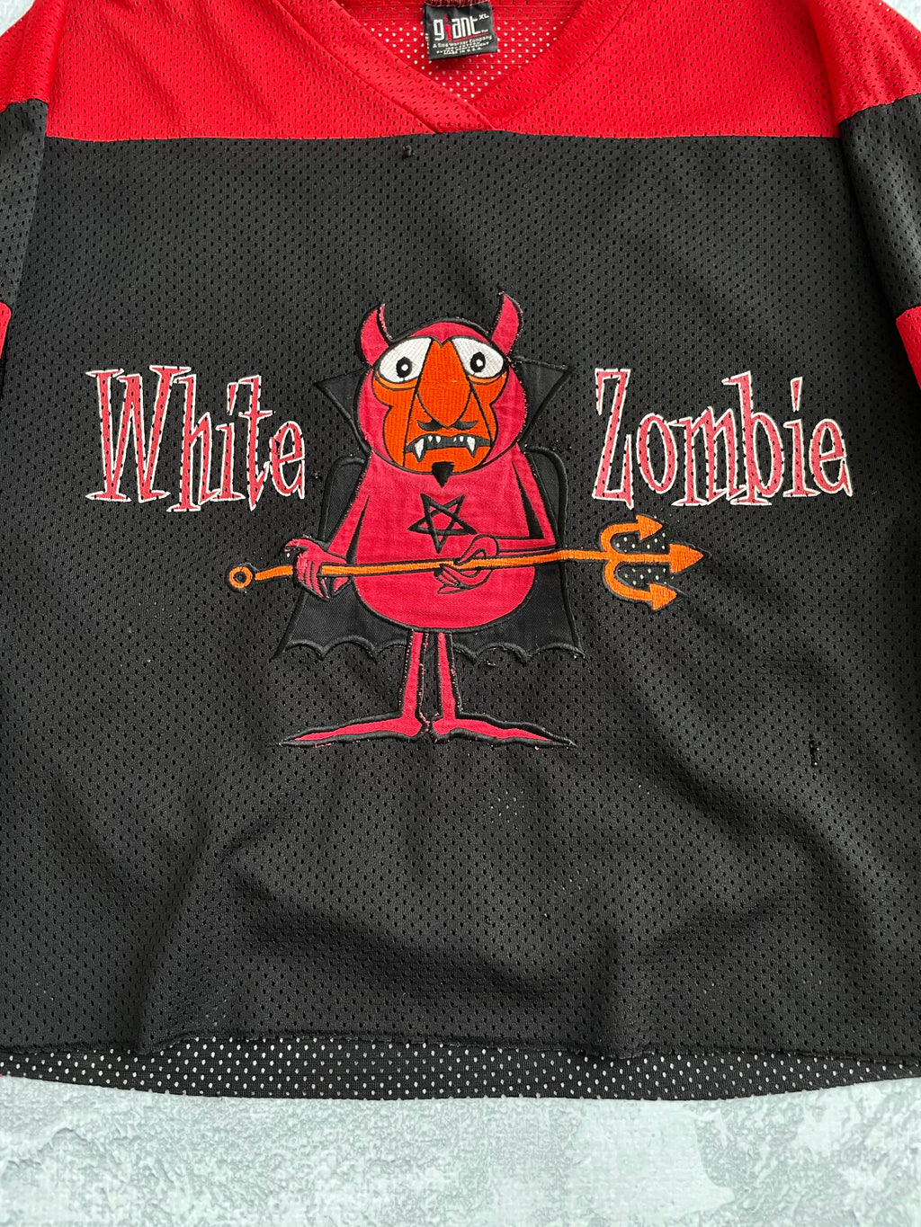 Vintage 90's White Zombie Heavy Metal Cropped Jersey - XL