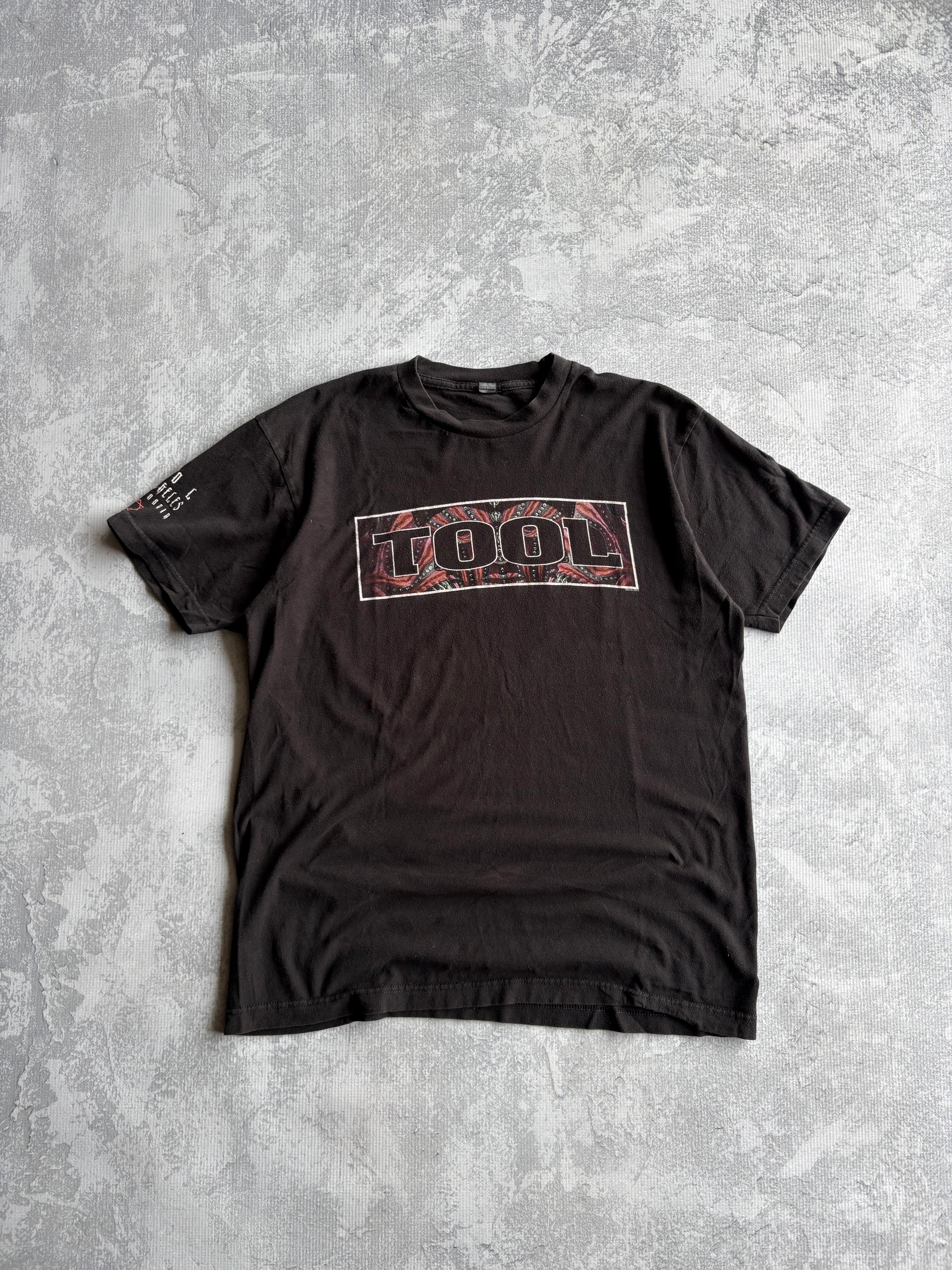 Y2k Tool Rock Band Los Angeles Concert Black Tee Shirt - L