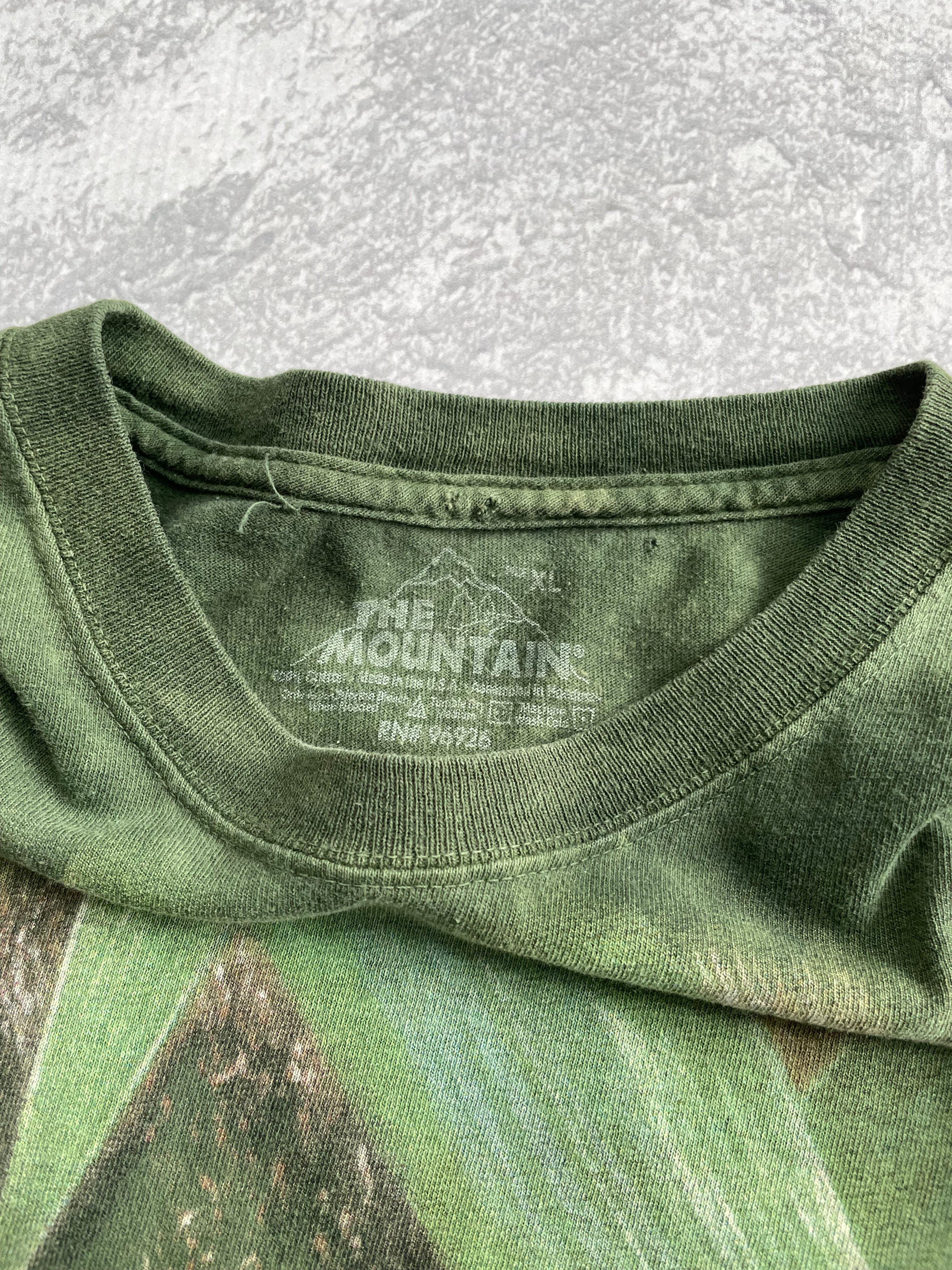 Vintage The Mountain Panther Tie Dye Green Tee Shirt - XL