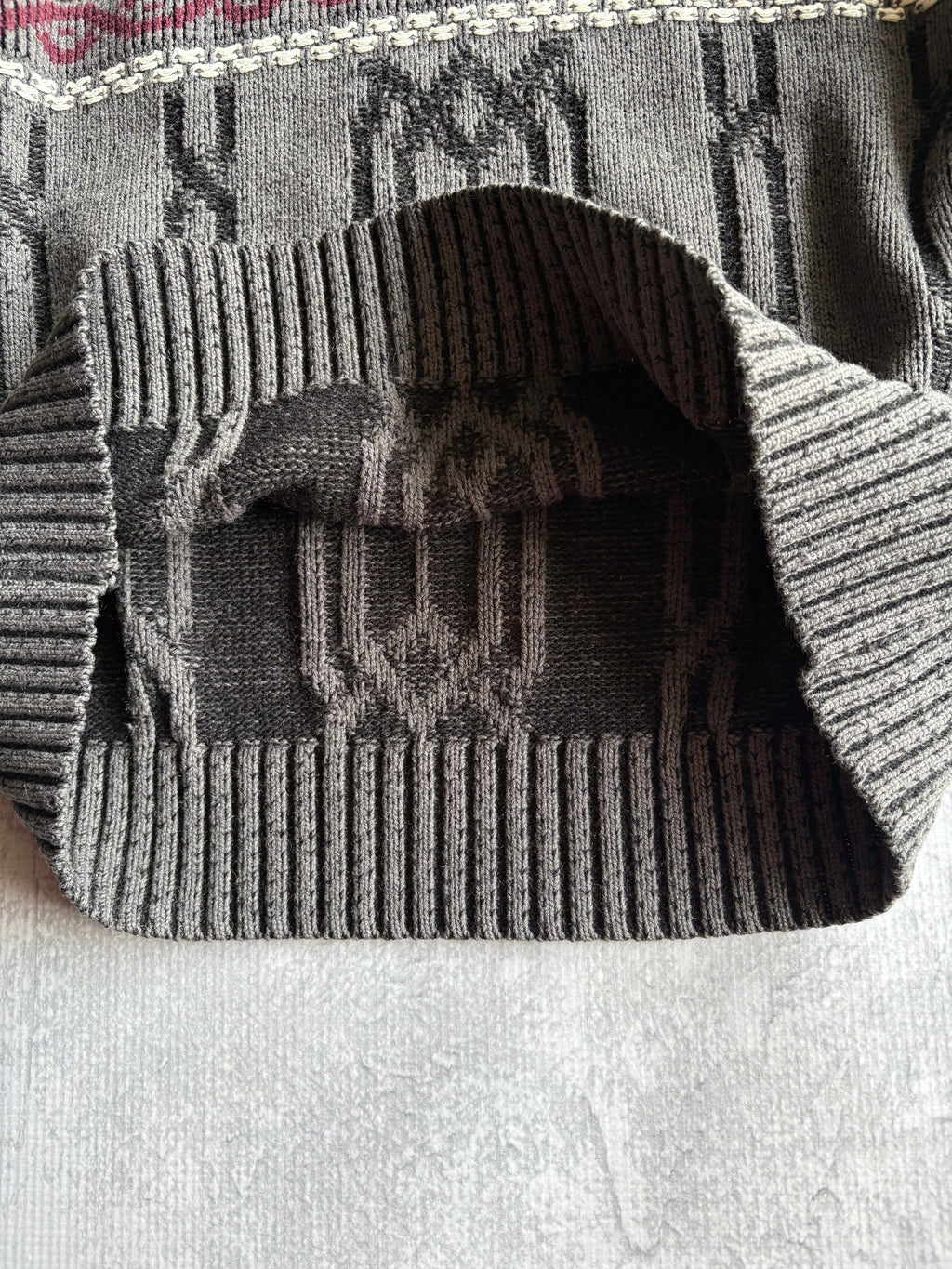 Vintage 90s 3D Abstract Striped Coogi Style Knit Sweater - M
