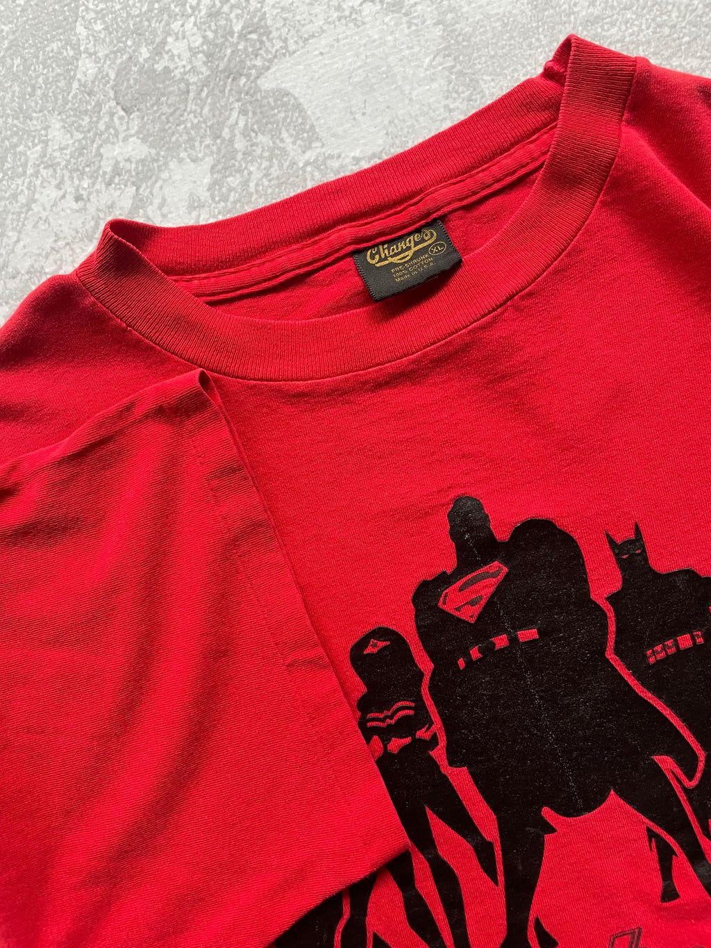 Vintage 2002 Justice League Dc Comics Red Tee Shirt - XL