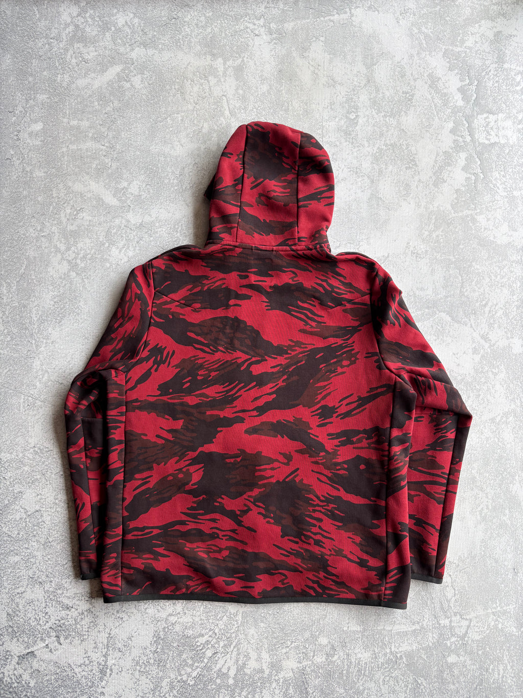 Nike Tech Fleece Red Camo Zip Up Hoodie - XL