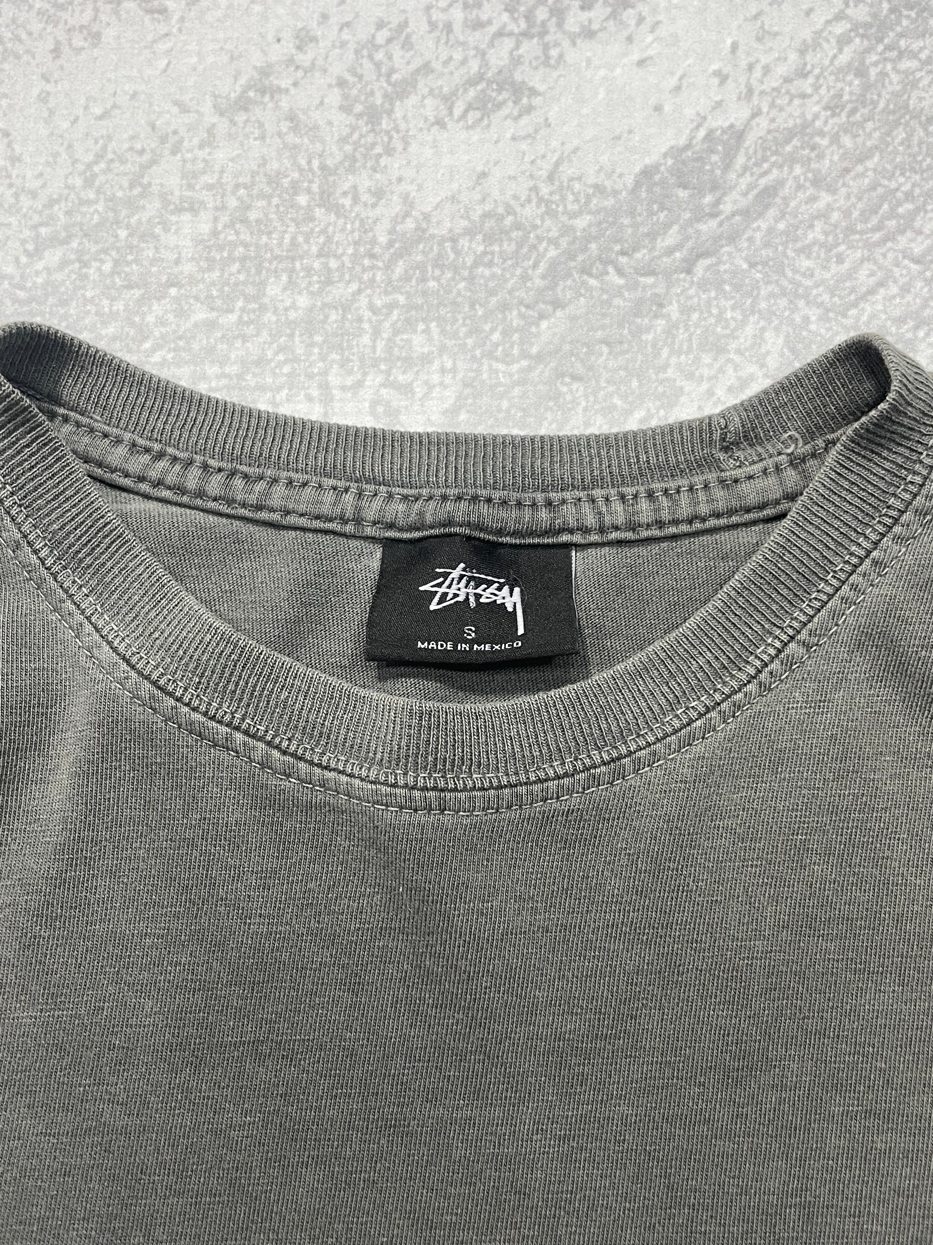 Stussy Surf Pocket Grey Tee Shirt - S