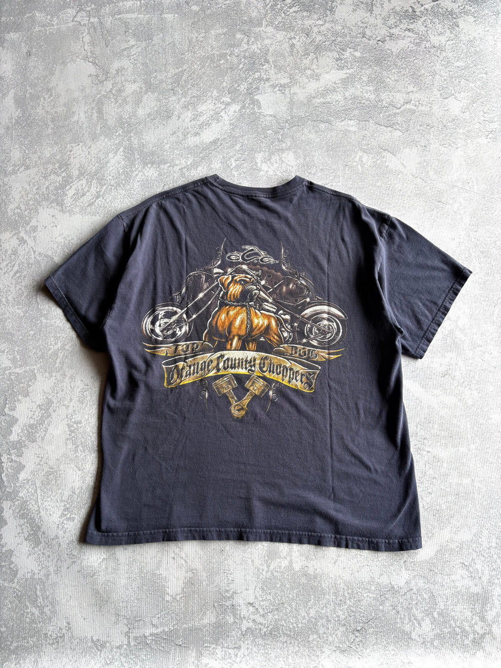 Vintage Orange County Choppers Pitbull Navy Tee Shirt - XL