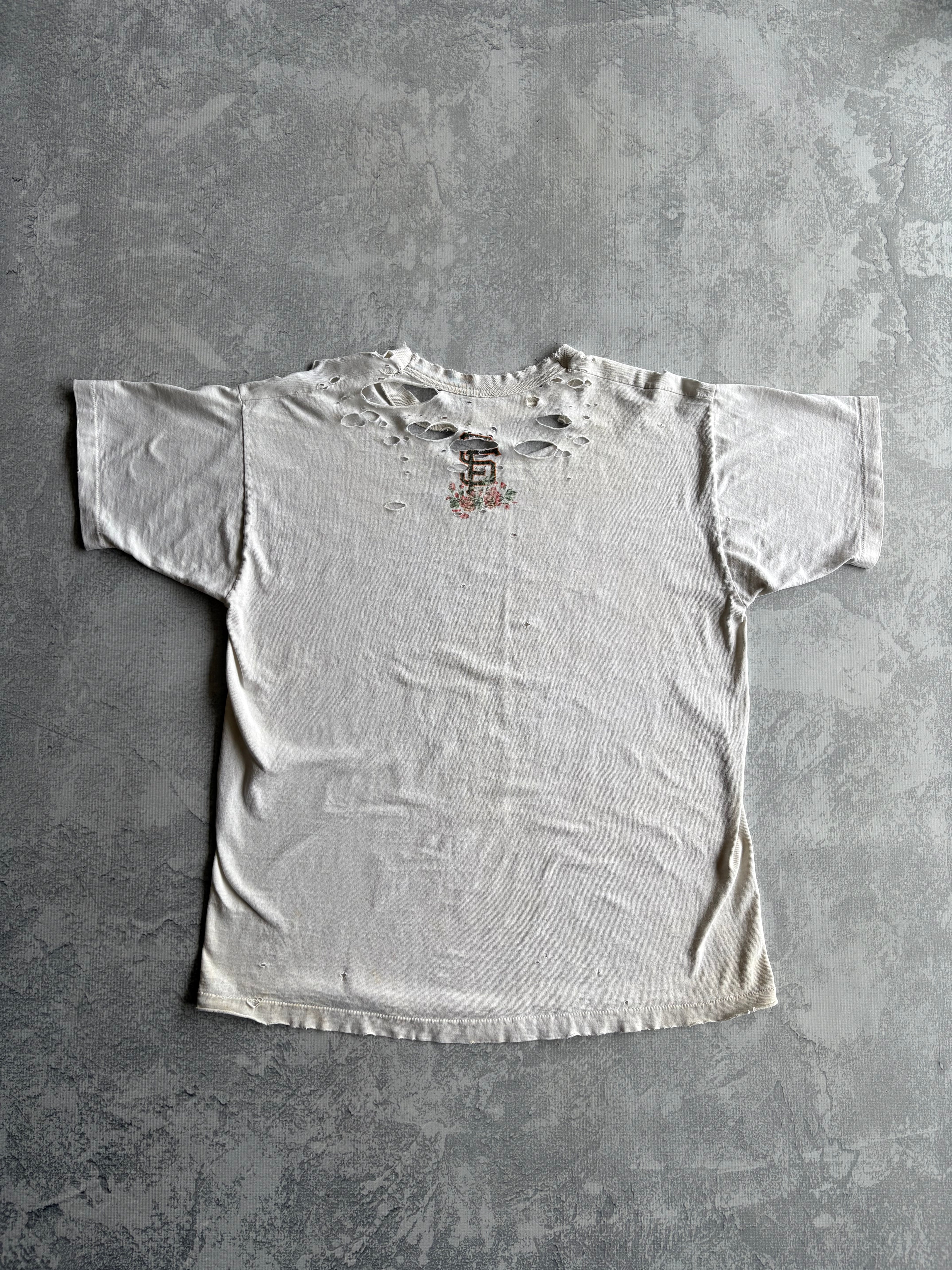 Vintage 90s San Francisco Giants Grateful Dead Thrashed Tee Shirt - XL