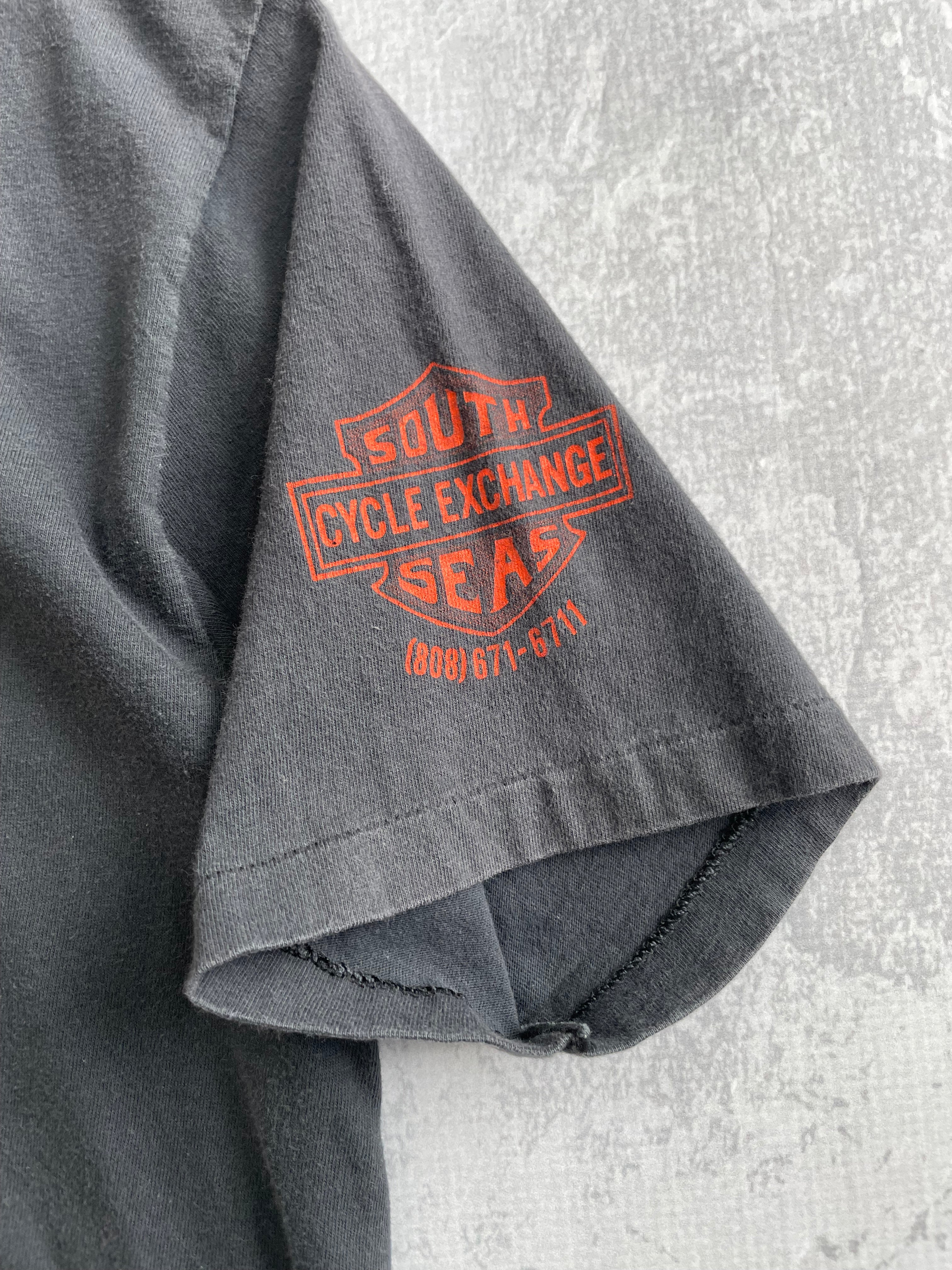 Vintage 90s Harley Davidson Two Types For of Bikers Black Tee Shirt - XL