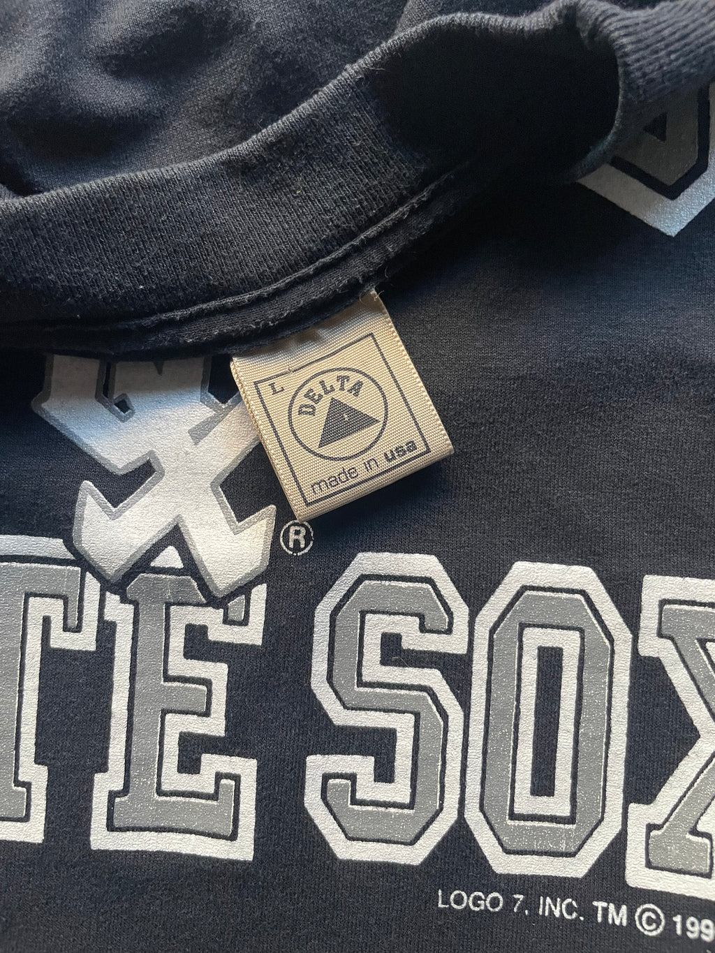 Vintage 1990 Chicago White Sox Logo 7 MLB Tee Shirt - M