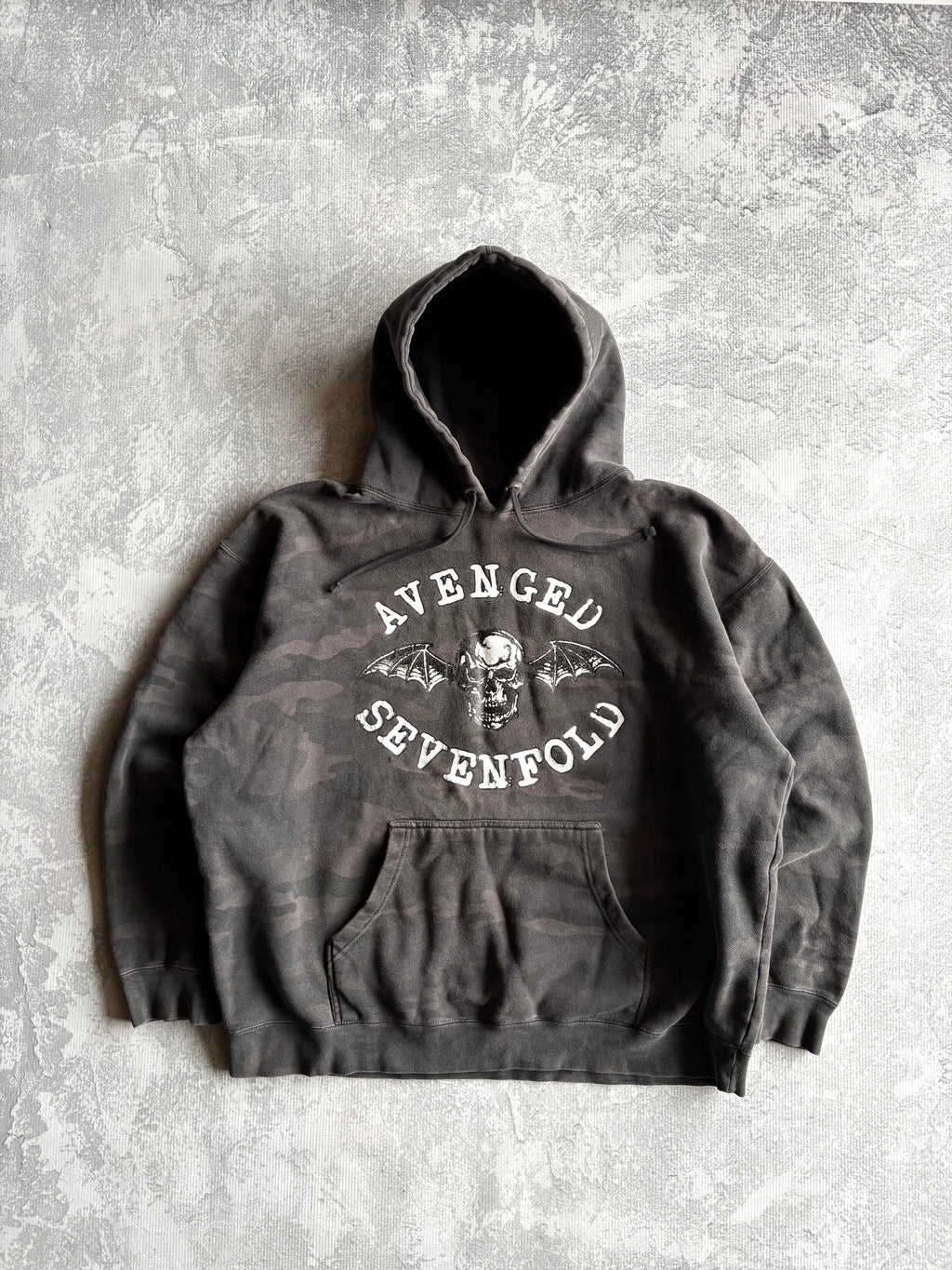 Vintage Y2k Avenged Sevenfold Band Tie Dye Hoodie - XL